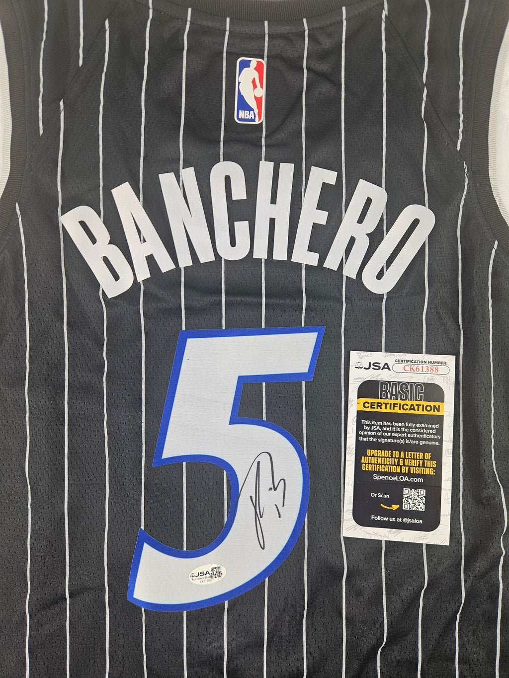 Paolo Banchero Signed Autographed Orlando Magic Jersey JSA COA