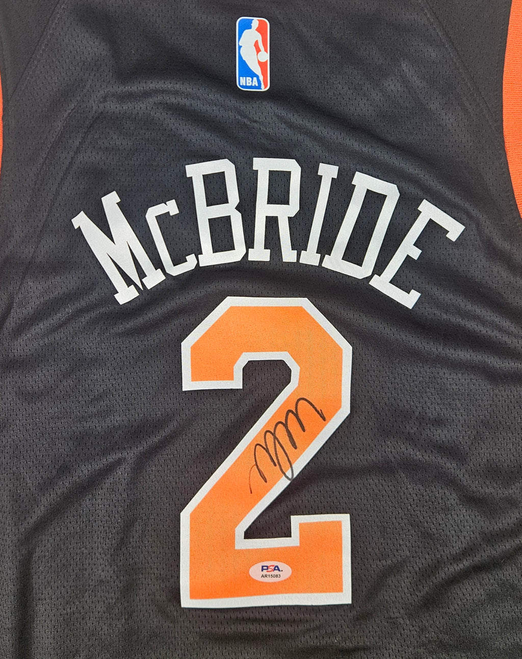 Miles Deuce McBride Signed Autographed New York Knicks Jersey PSA Certified