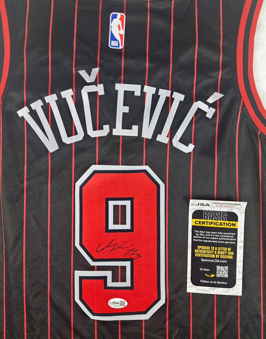 Nikola Vucevic Autographed Signed Chicago Bulls Jersey JSA COA
