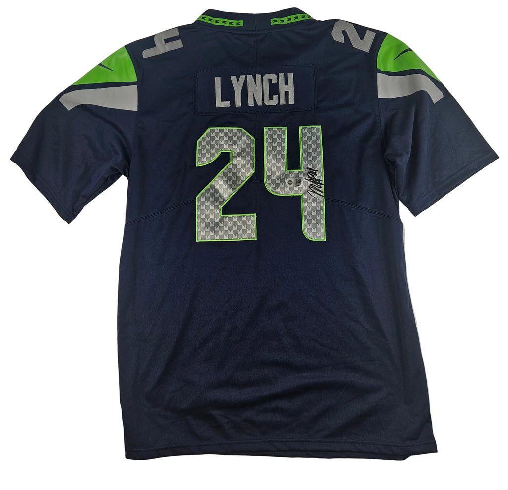 Marshawn Lynch Signed Autographed Seattle Seahawks Jersey Swau Certified