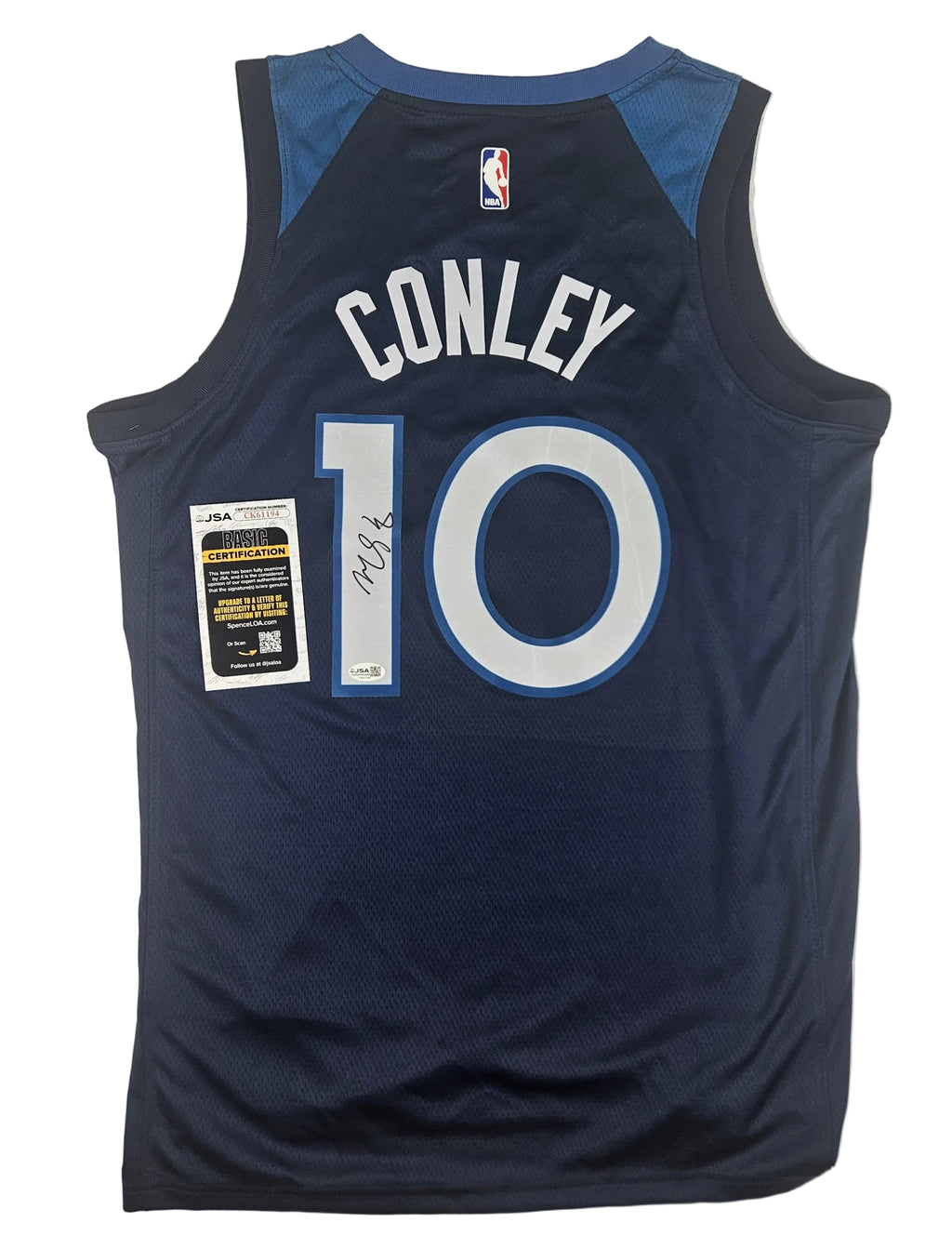 Mike Conley Signed Autographed Minnesota Timberwolves Jersey JSA COA