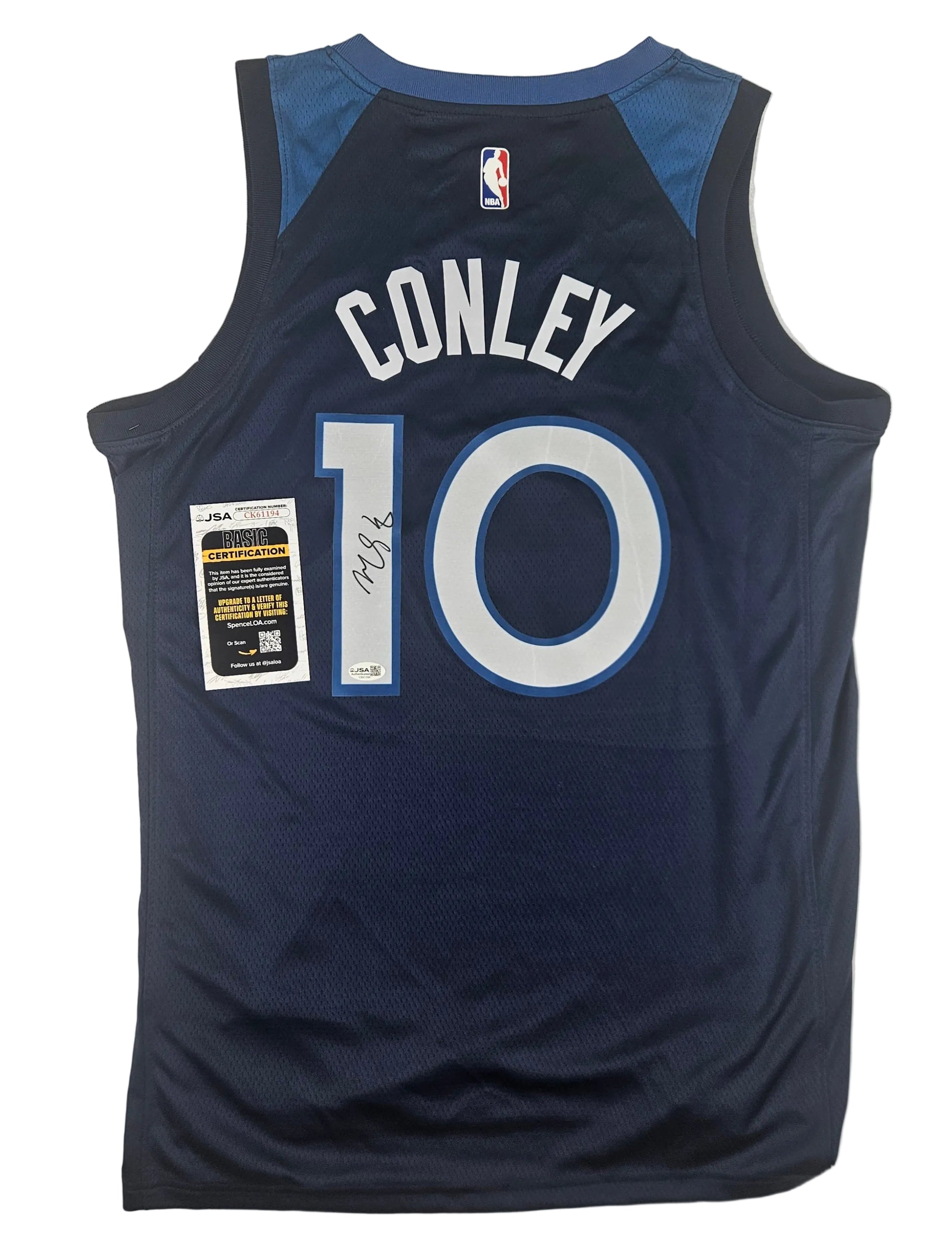 Mike Conley Signed Autographed Minnesota Timberwolves Jersey JSA COA