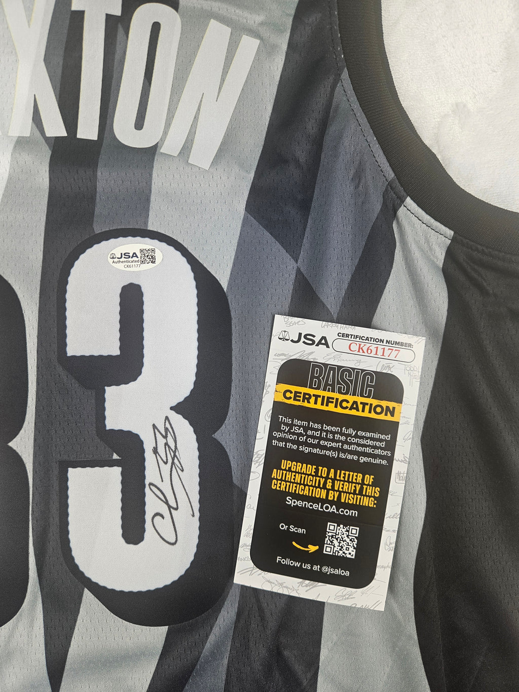 Nic Claxton Signed Autographed Jersey Brooklyn Nets JSA COA