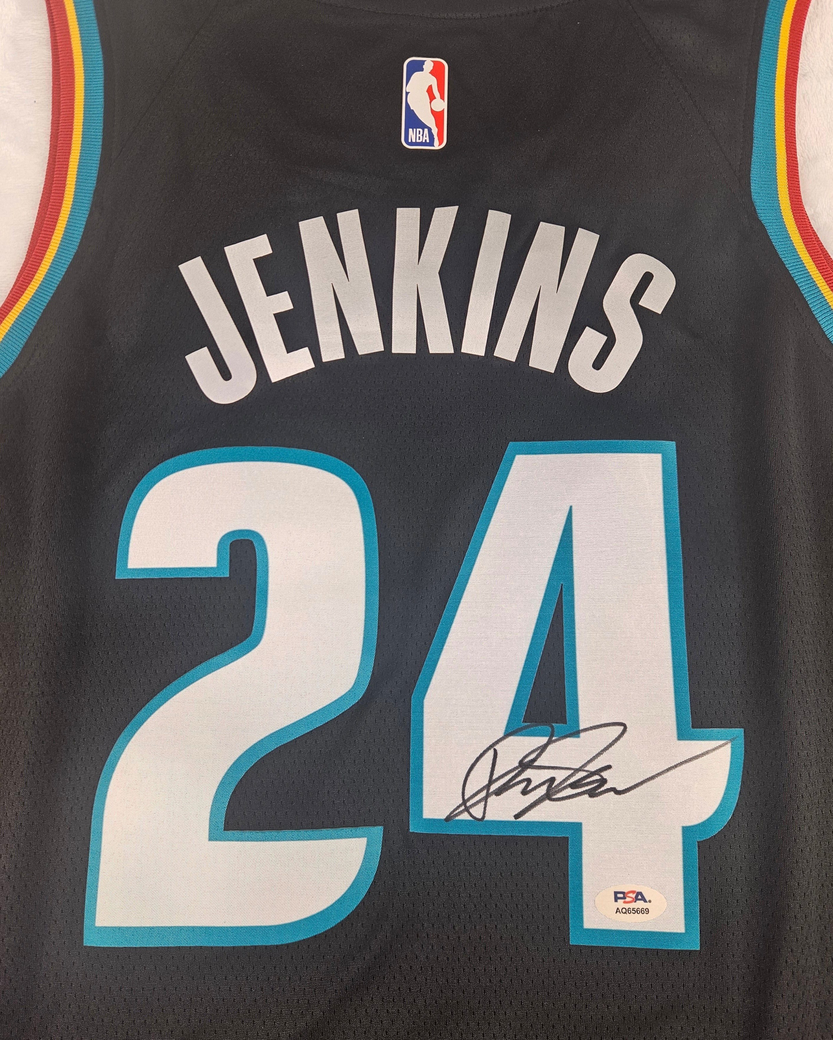 Daniss Jenkins Signed Autographed Detroit Pistons Jersey PSA Certified