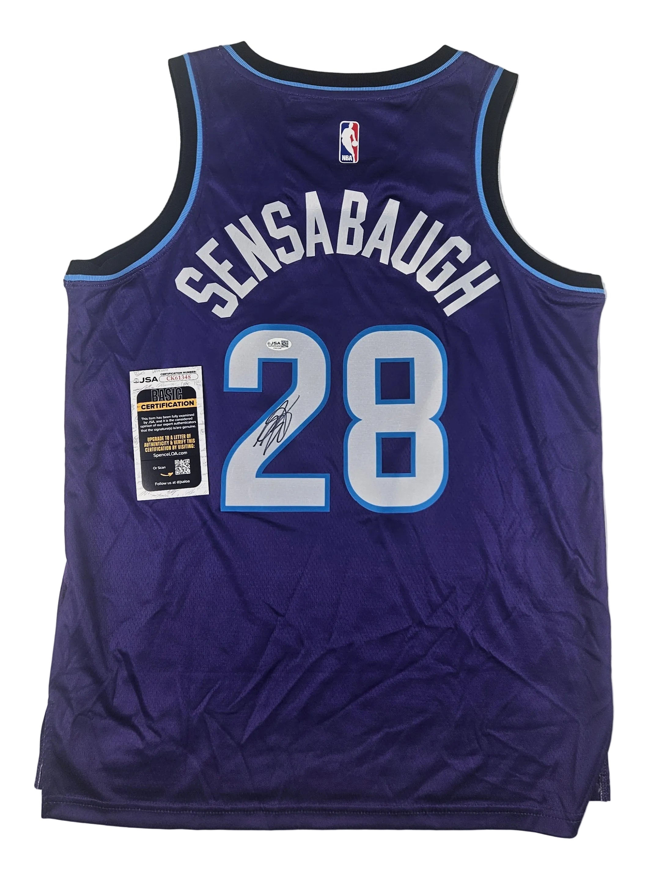 Brice Sensabaugh Signed Autographed Utah Jazz Jersey JSA COA