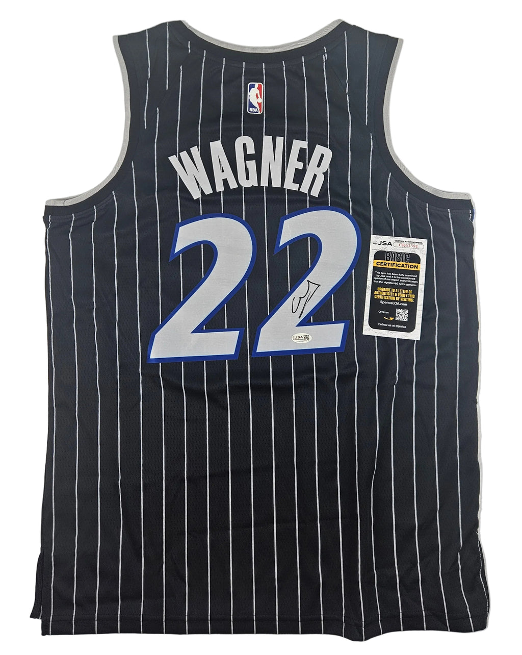 Franz Wagner Signed Autographed Orlando Magic Black Jersey JSA COA