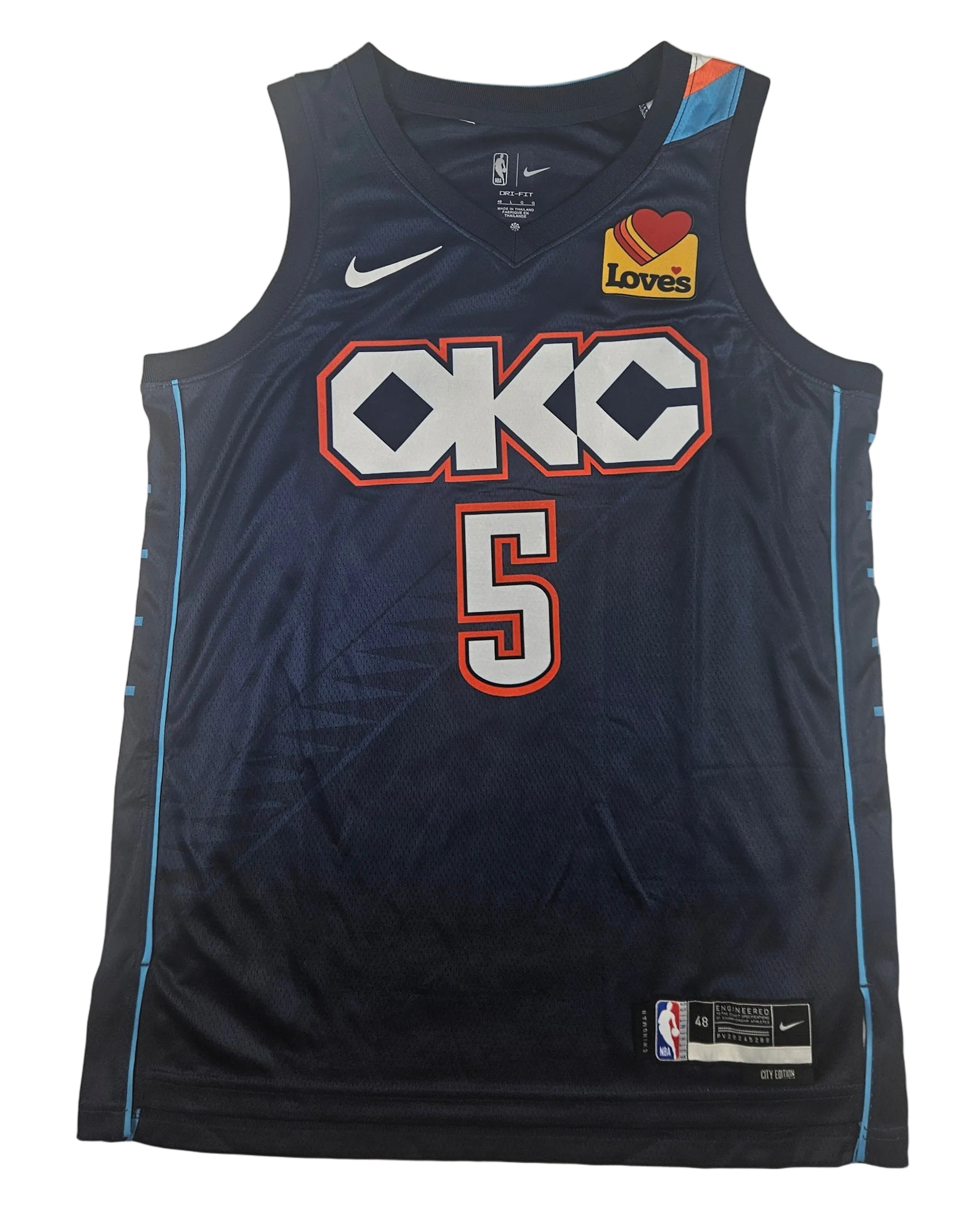 Lu Dort Signed Autographed Oklahoma City Thunder Blue Jersey PSA Certified