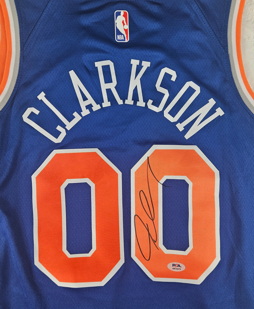 Jordan Clarkson Signed Autographed New York Knicks Jersey PSA Certified