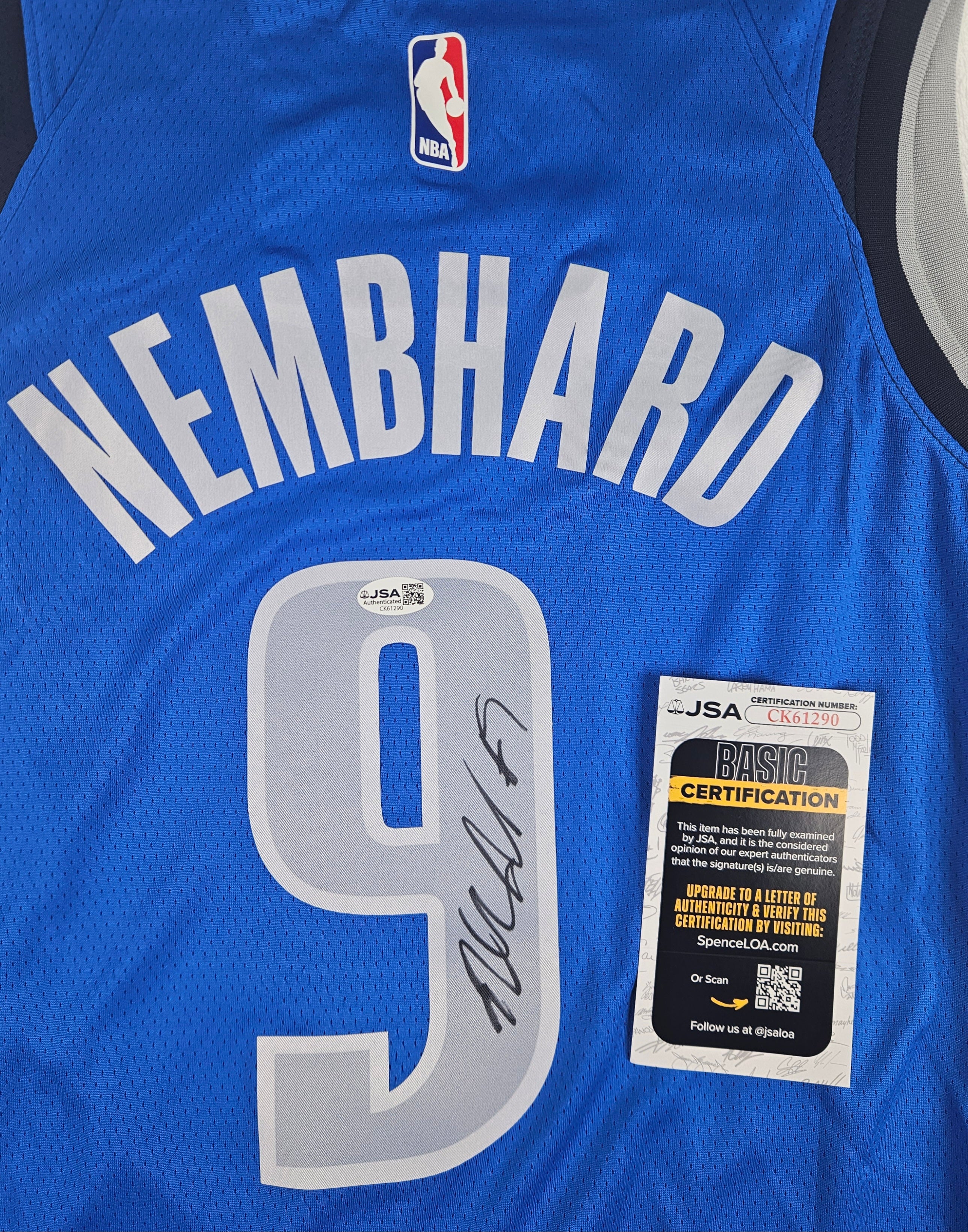 Ryan Nembhard Signed Autographed Dallas Mavericks Jersey JSA COA