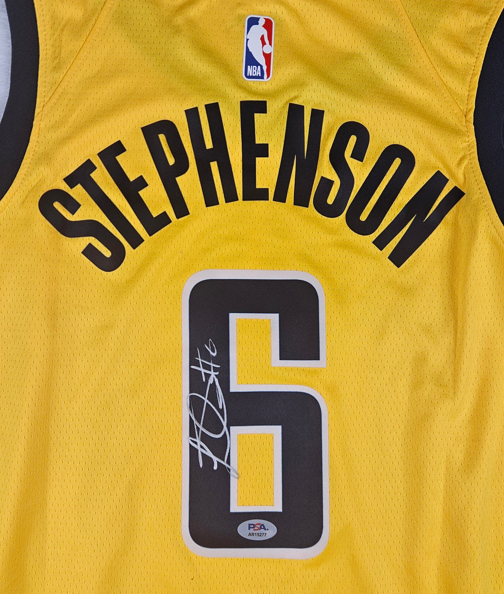 Lance Stephenson Signed Autographed Indiana Pacers Yellow Jersey PSA Certified