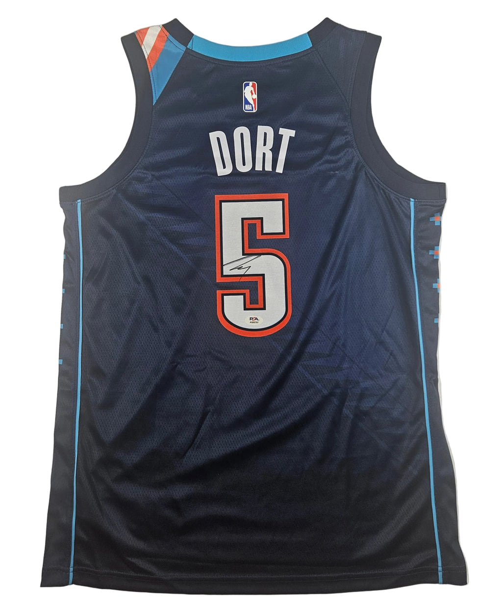Lu Dort Signed Autographed Oklahoma City Thunder Blue Jersey PSA Certified
