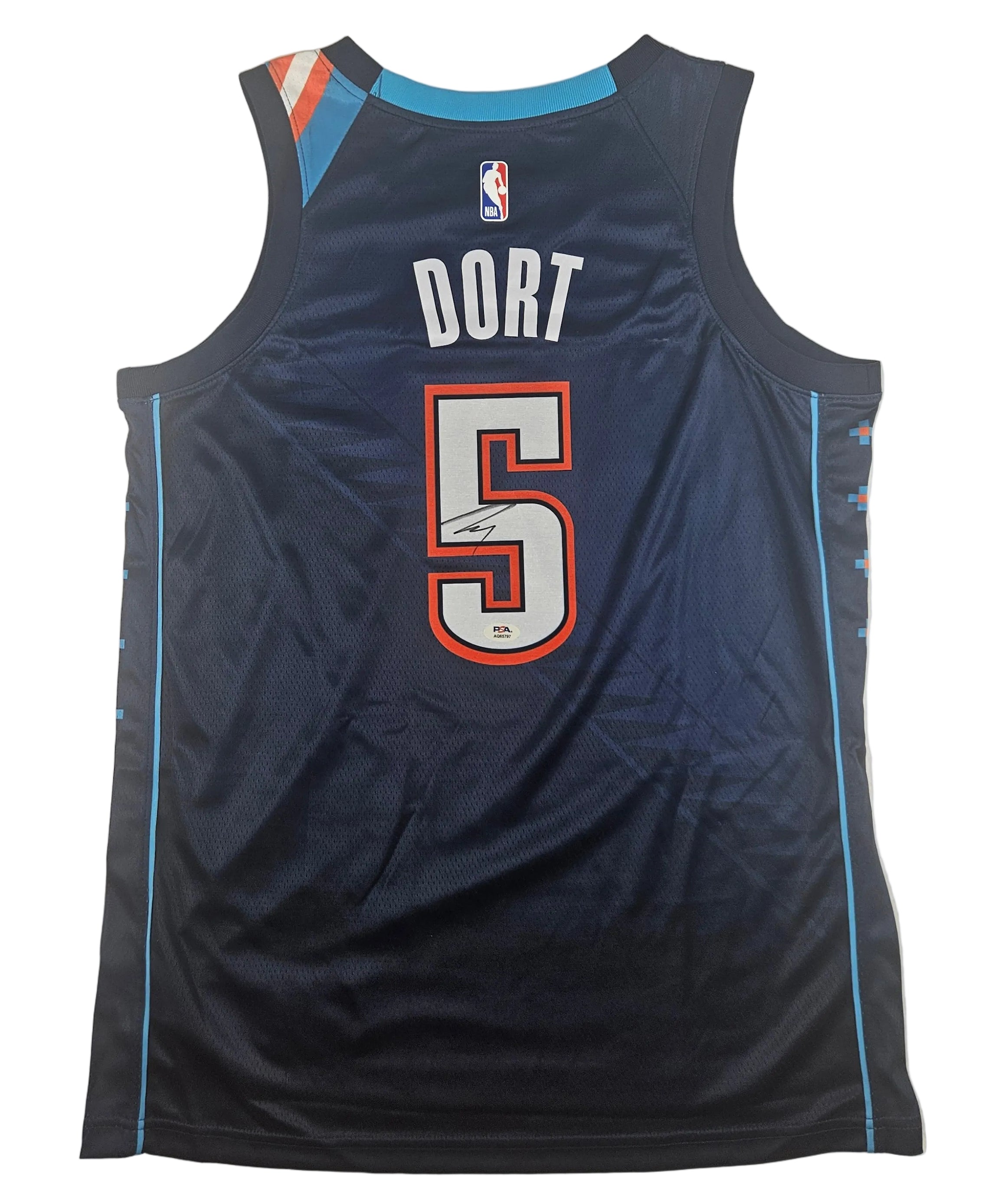 Lu Dort Signed Autographed Oklahoma City Thunder Blue Jersey PSA Certified