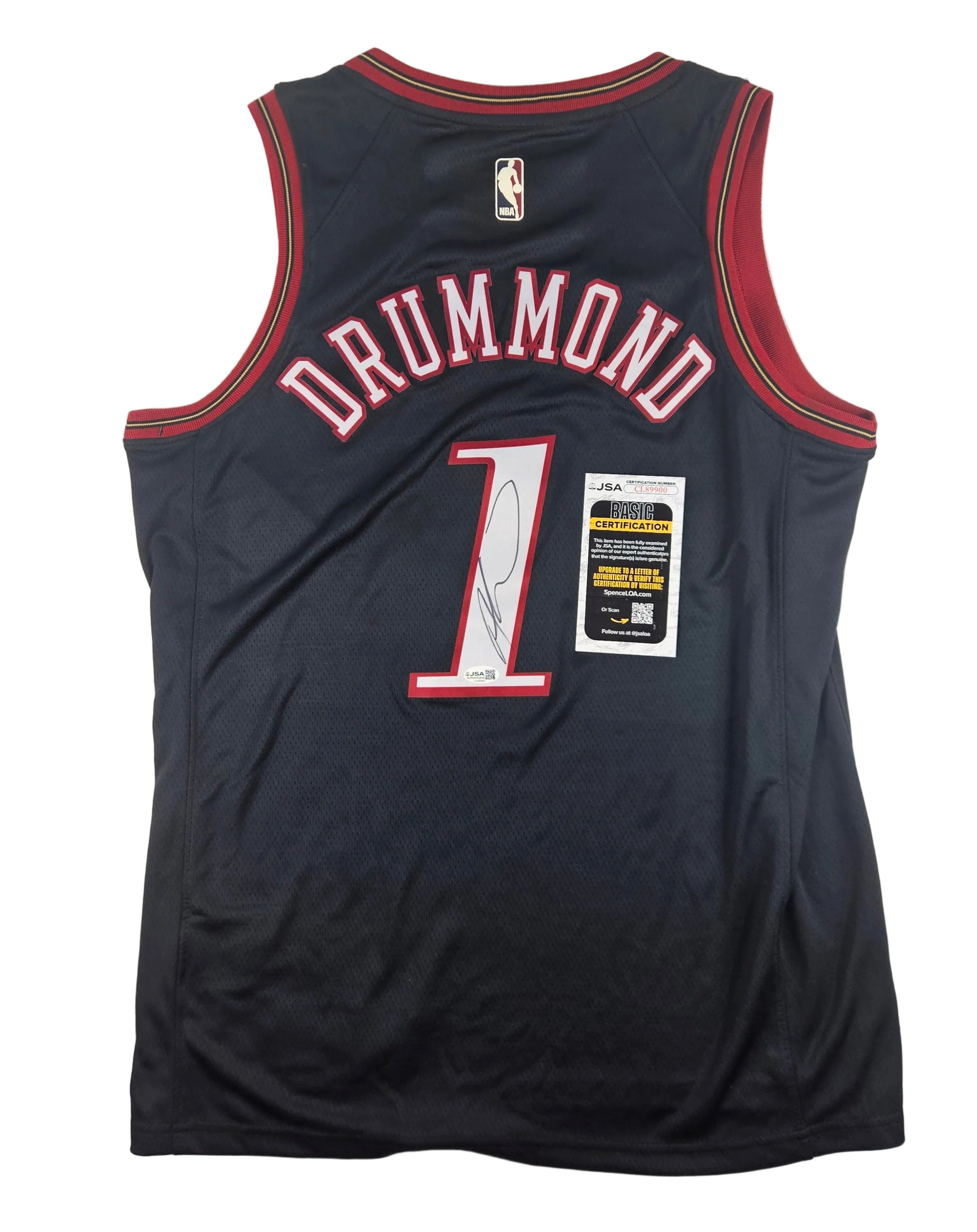 Andre Drummond Signed Autographed Philadelphia 76ers Jersey JSA COA