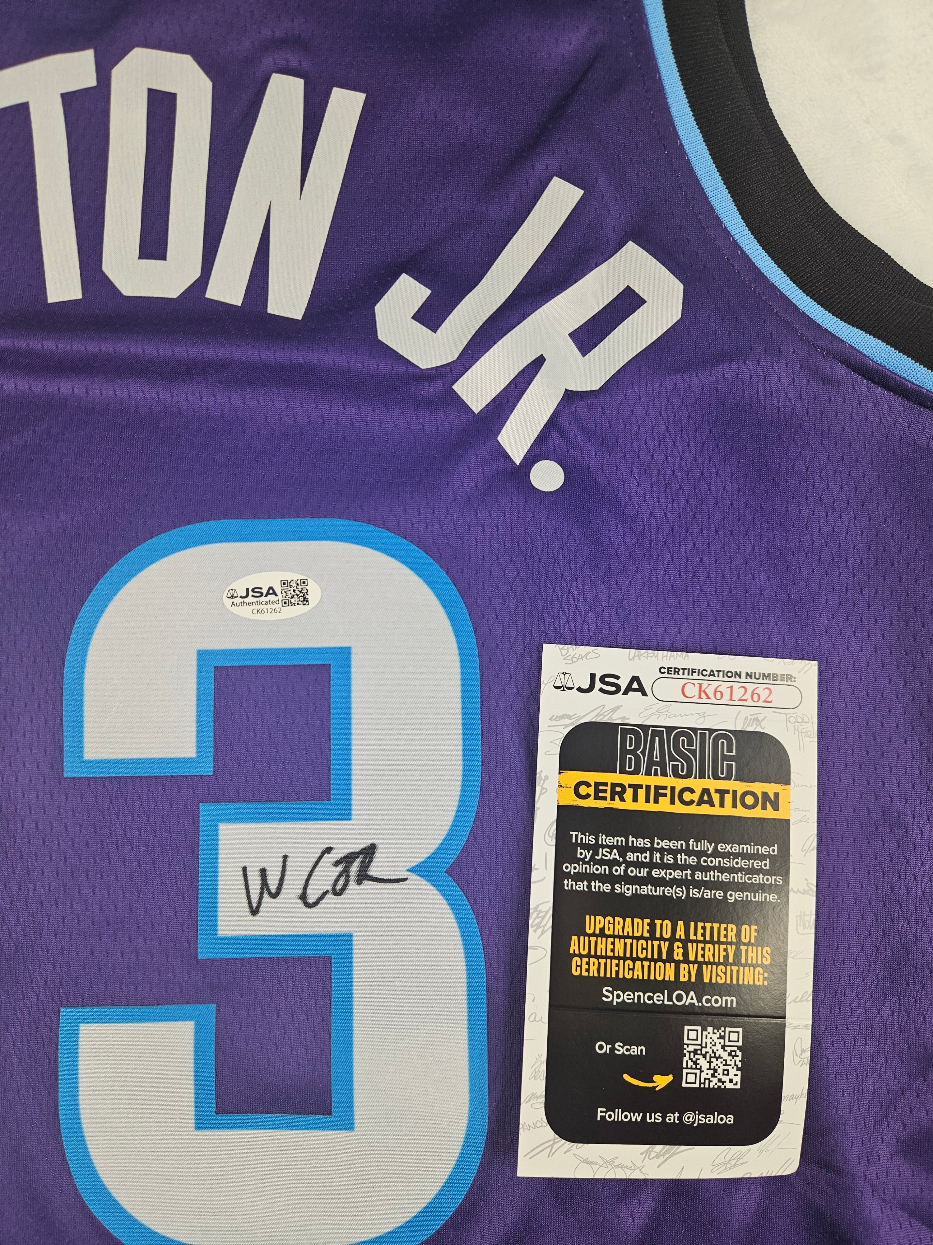 Walter Clayton Jr. Signed Autographed Utah Jazz Jersey JSA COA