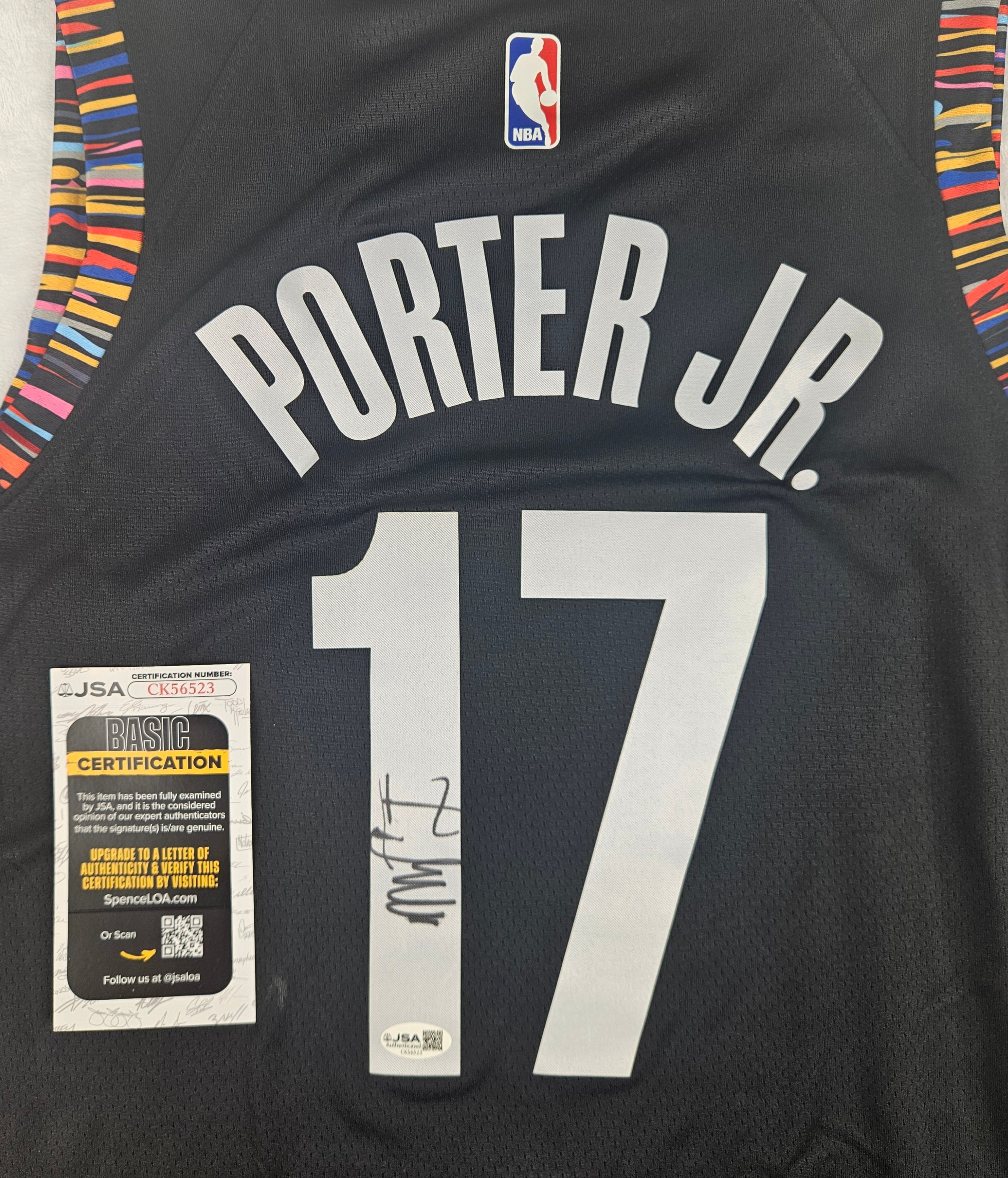Michael Porter Jr. Signed Autographed Nets Black Jersey JSA COA