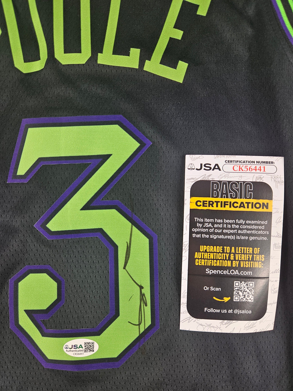 Jordan Poole Signed Autographed New Orleans Pelicans Jersey JSA COA