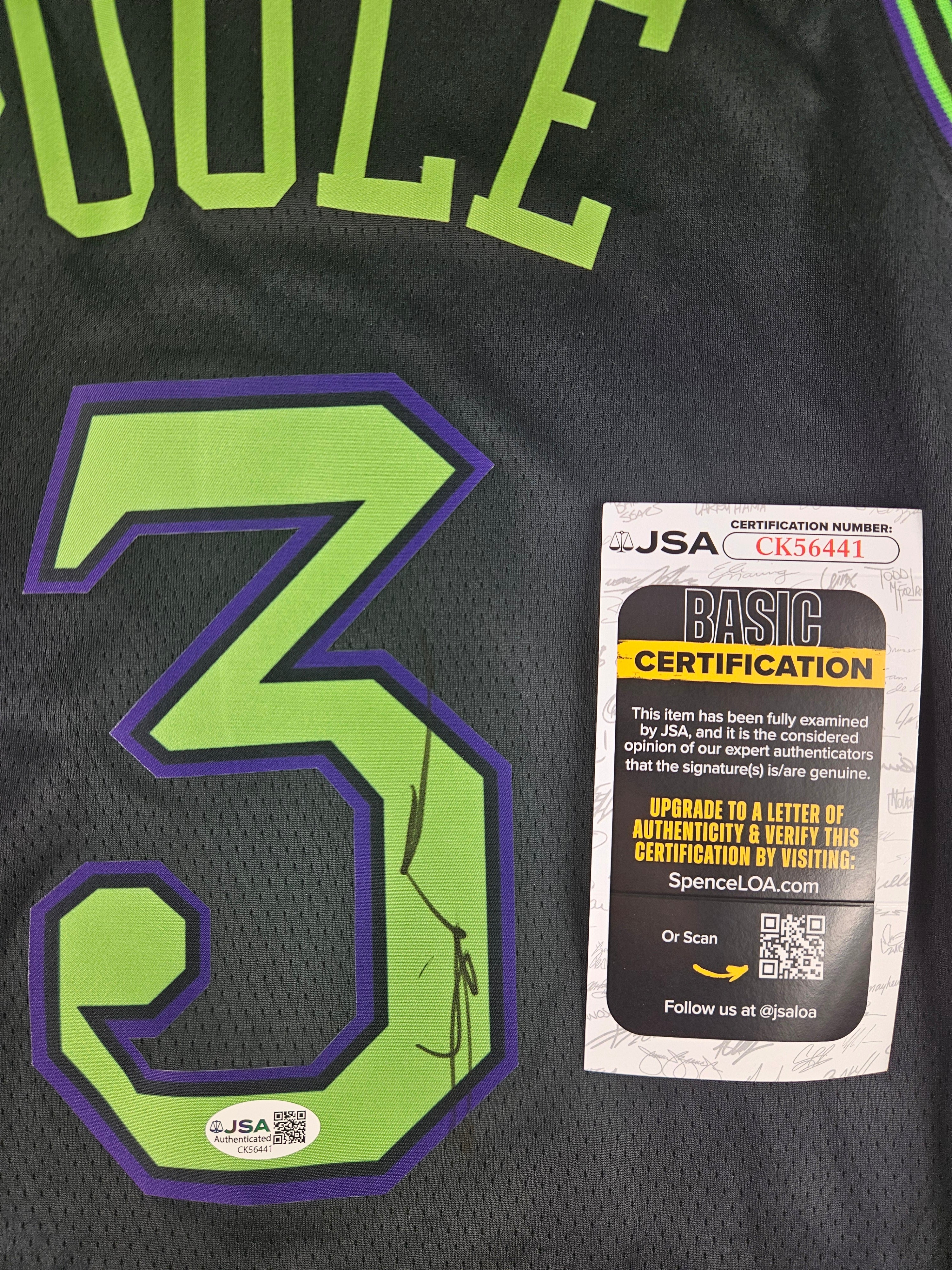 Jordan Poole Signed Autographed New Orleans Pelicans Jersey JSA COA
