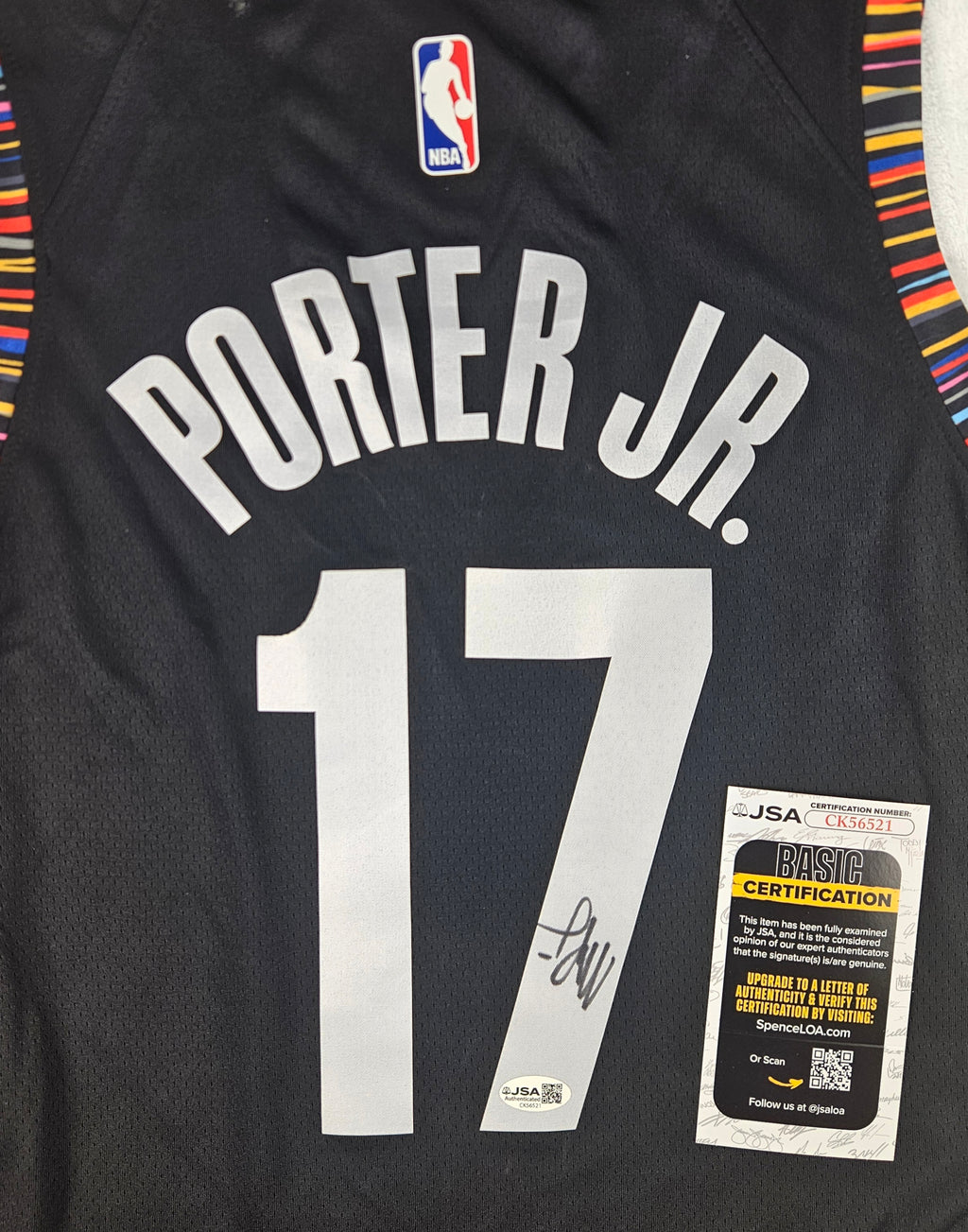 Michael Porter Jr. Signed Autographed Nets Jersey JSA COA