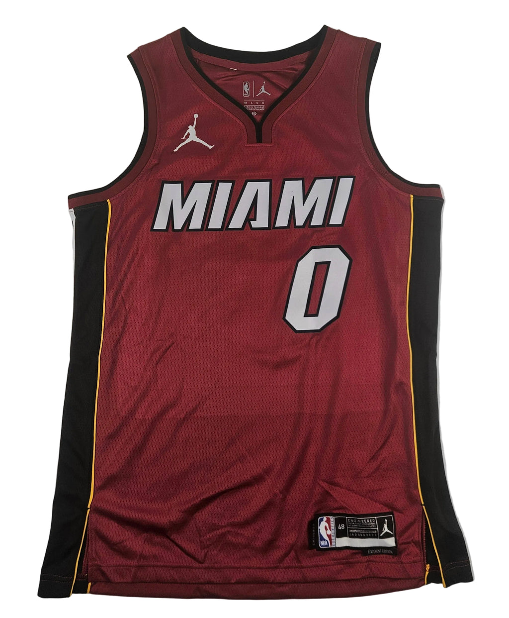 Simone Fontecchio Signed Autographed Miami Heat Red Jersey JSA COA