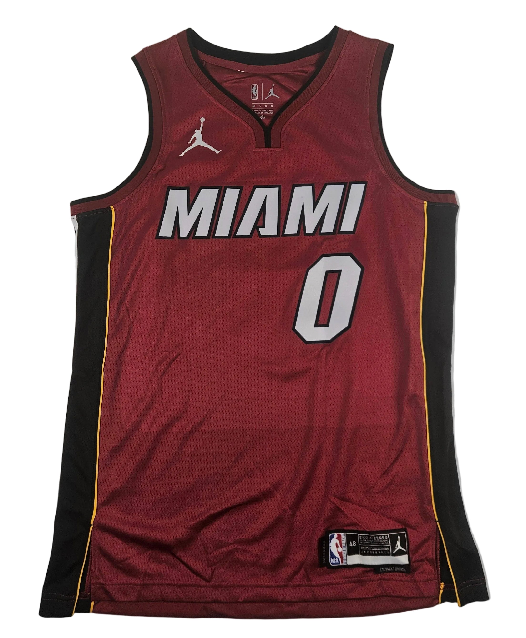 Simone Fontecchio Signed Autographed Miami Heat Red Jersey JSA COA