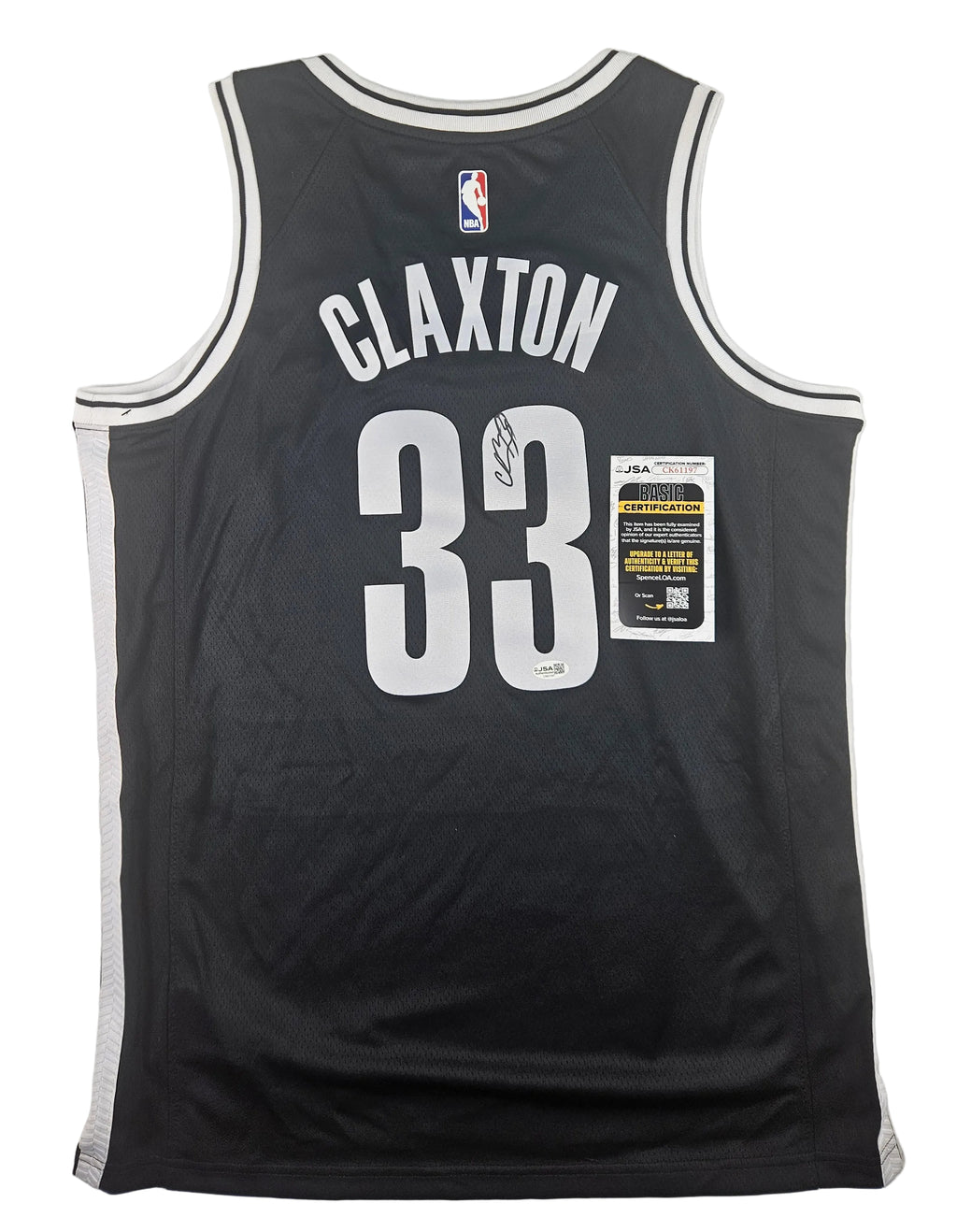 Nic Claxton Signed Autographed Jersey Brooklyn Nets JSA COA