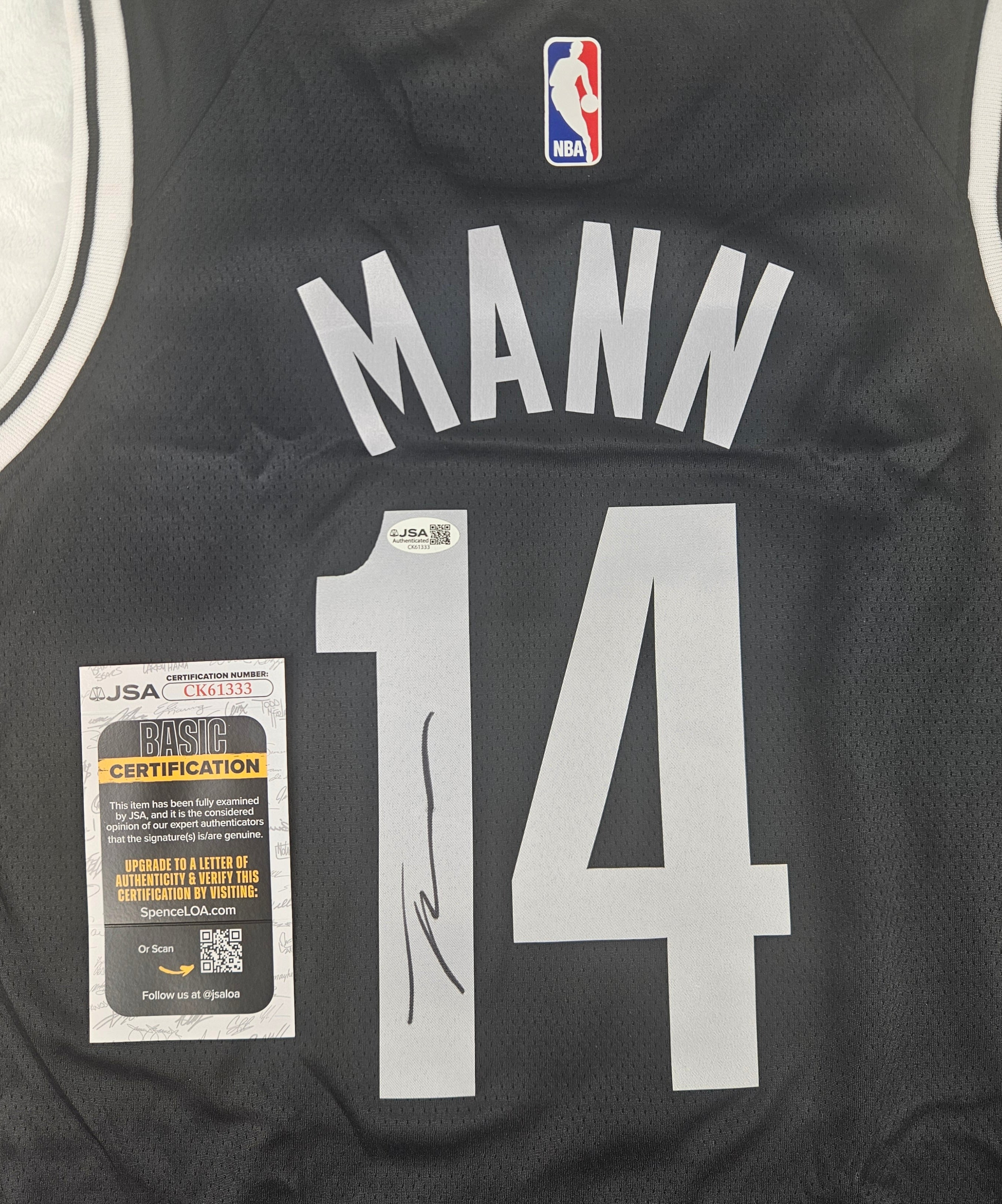 Terance Mann Signed Autographed Brooklyn Nets Jersey JSA COA