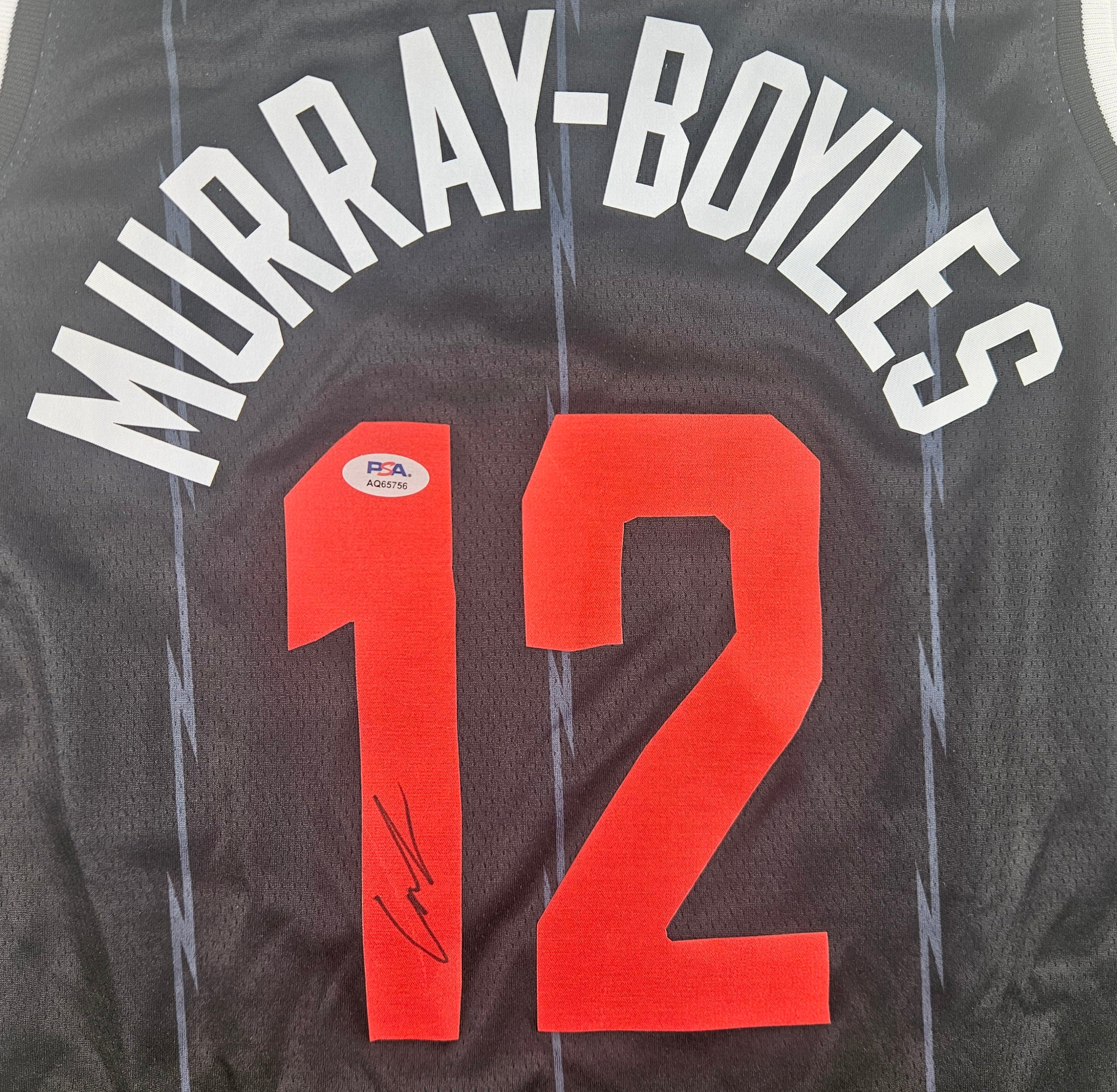 Collin Murray-Boyles Signed Autographed Toronto Raptors Jersey PSA Certified