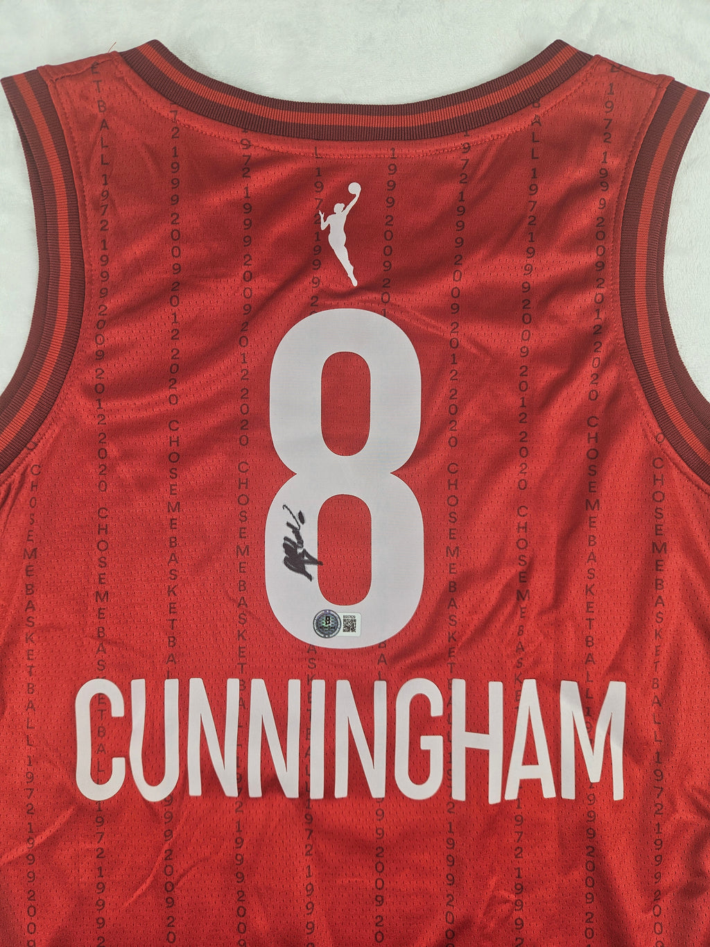 Sophie Cunningham Signed Autographed Red Indiana Fever Jersey Beckett Certified