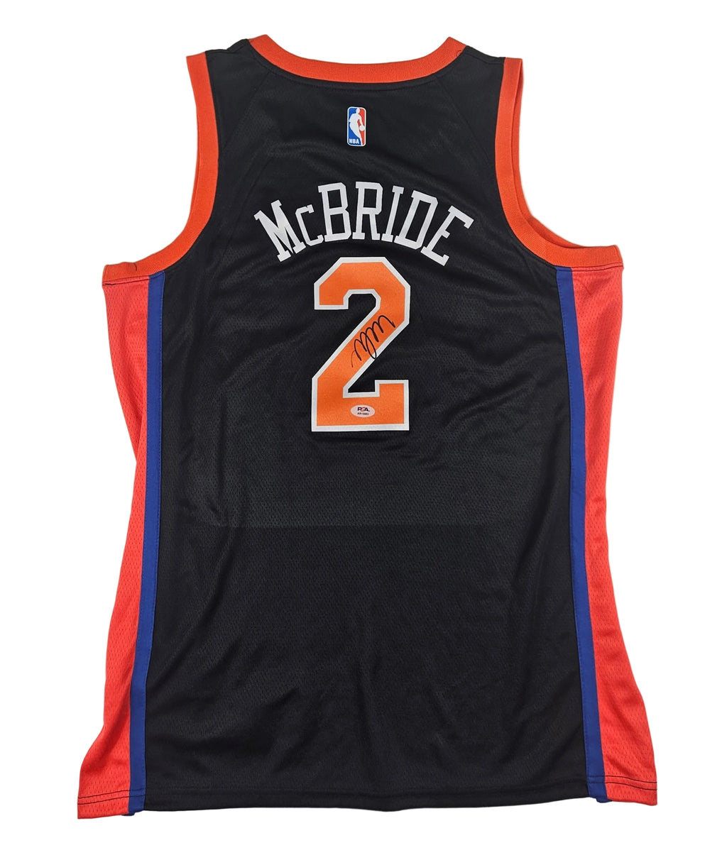 Miles Deuce McBride Signed Autographed New York Knicks Jersey PSA Certified