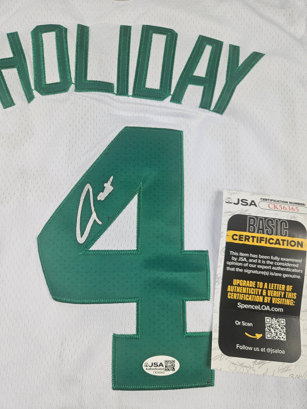Jrue Holiday Signed Autographed Boston Celtics Jersey JSA COA