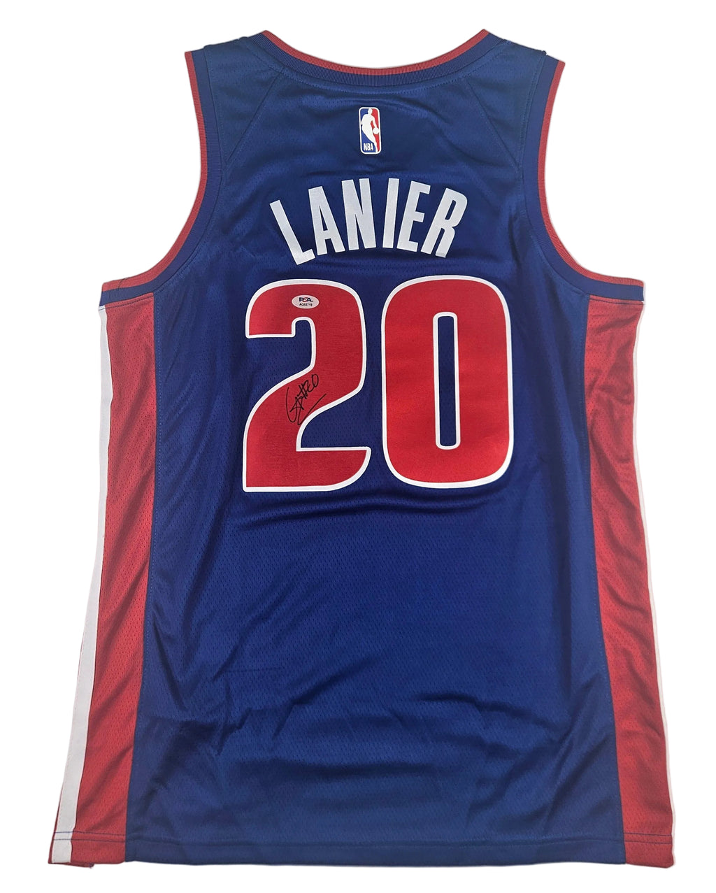 Chaz Lanier Signed Autographed Detroit Pistons Jersey PSA Certified