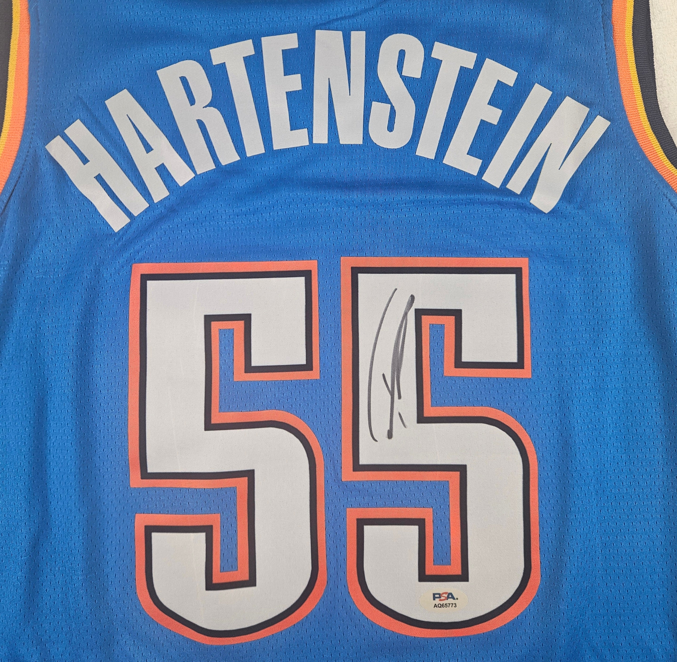 Isaiah Hartenstein Signed Autographed Oklahoma City Thunder Jersey PSA Certified