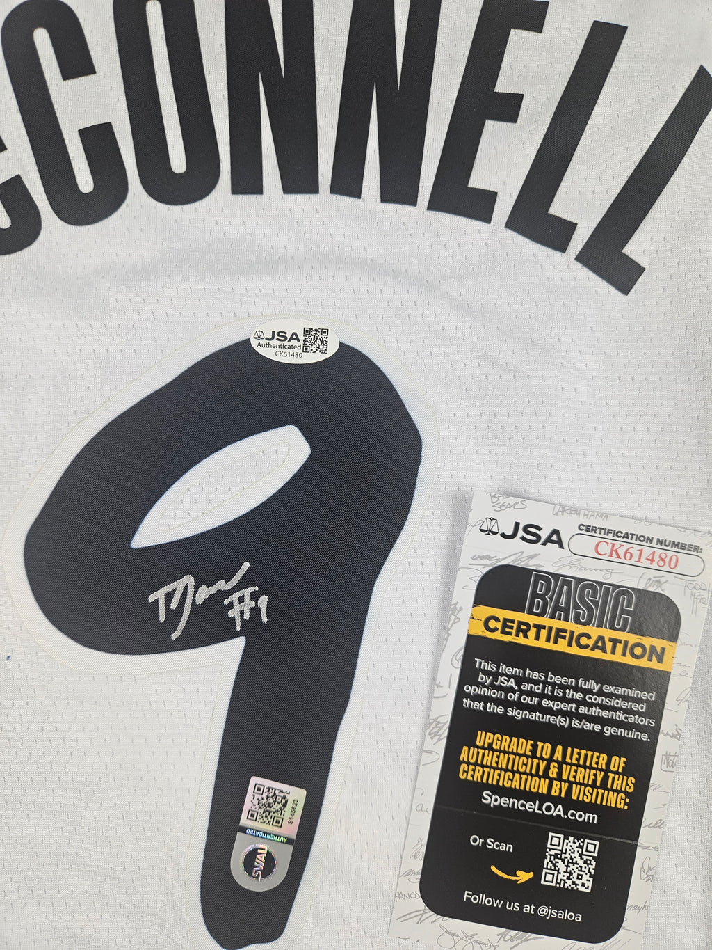 TJ McConnell Signed Autographed Indiana Pacers Jersey JSA COA