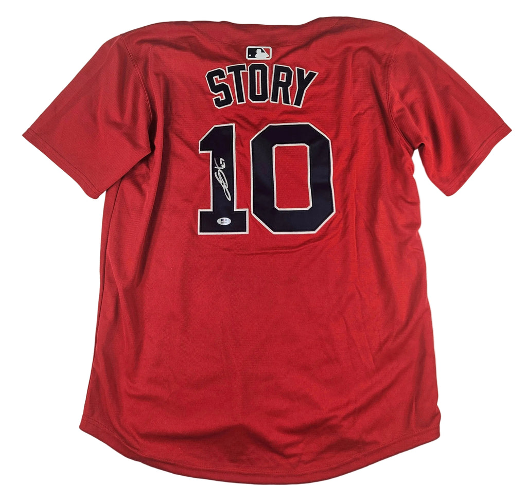 Trevor Story Signed Autographed Boston Red Sox Jersey PSA Certified