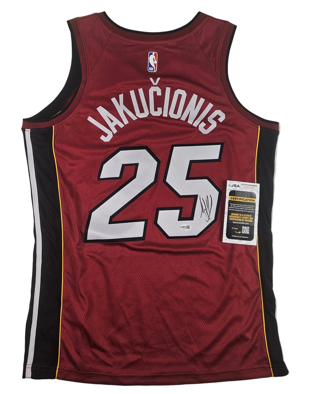 Kasparas Jakucionis Signed Autographed Miami Heat Jersey JSA COA