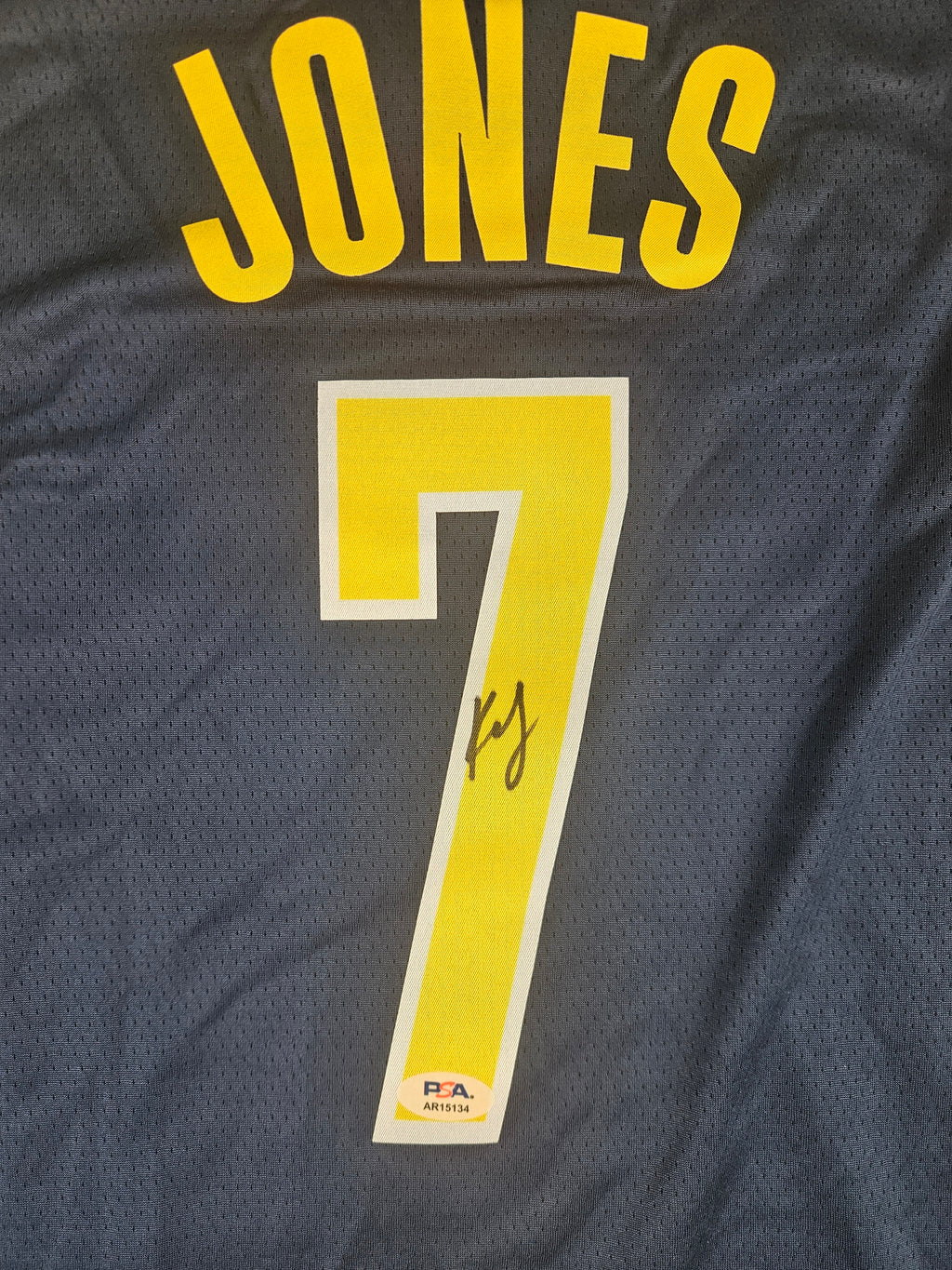 Kam Jones Signed Autographed Indiana Pacers Jersey PSA Certified