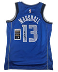 Naji Marshall Signed Dallas Mavericks Blue Jersey Autographed JSA COA