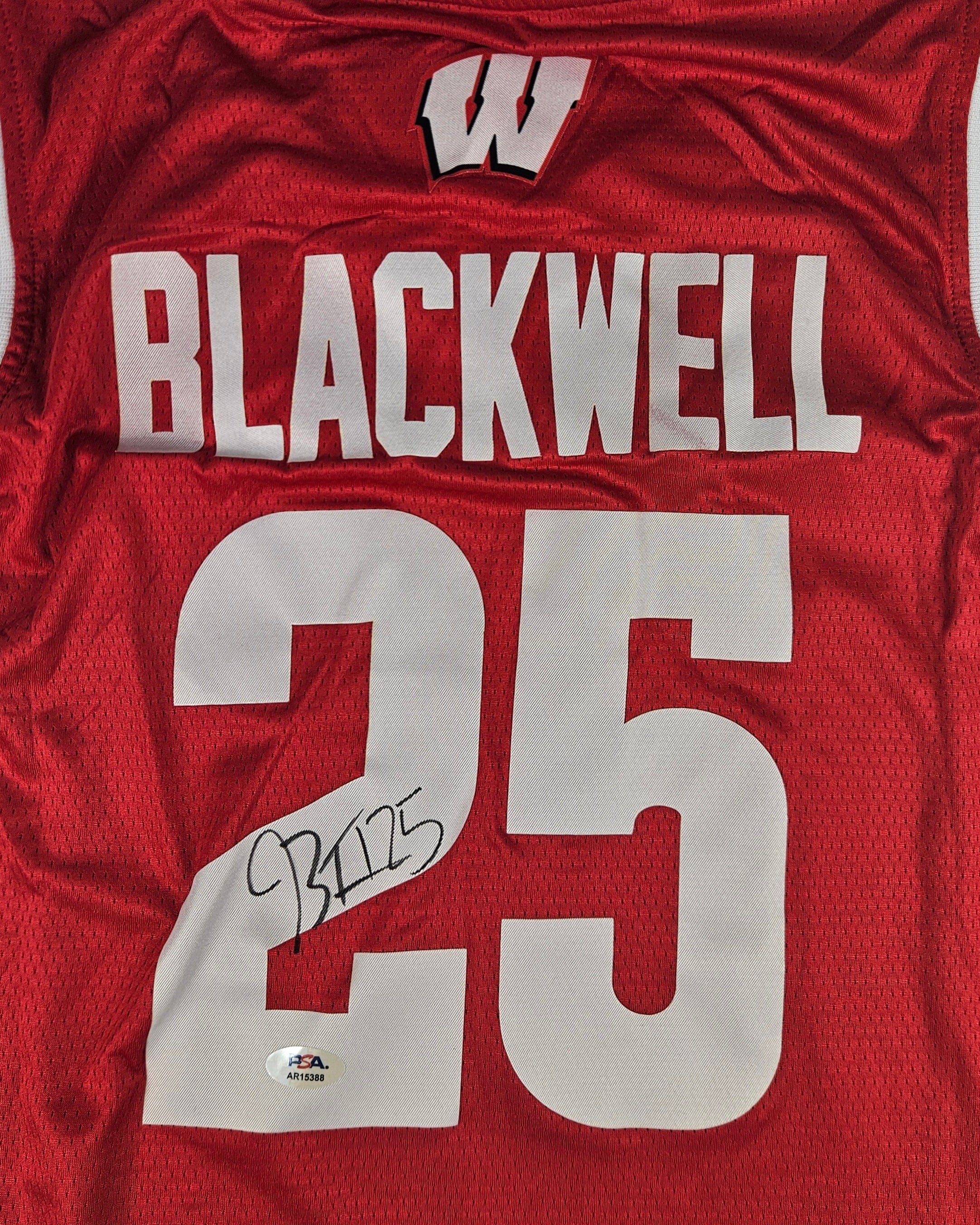 John Blackwell Signed Autographed Wisconsin Badgers Jersey PSA Certified