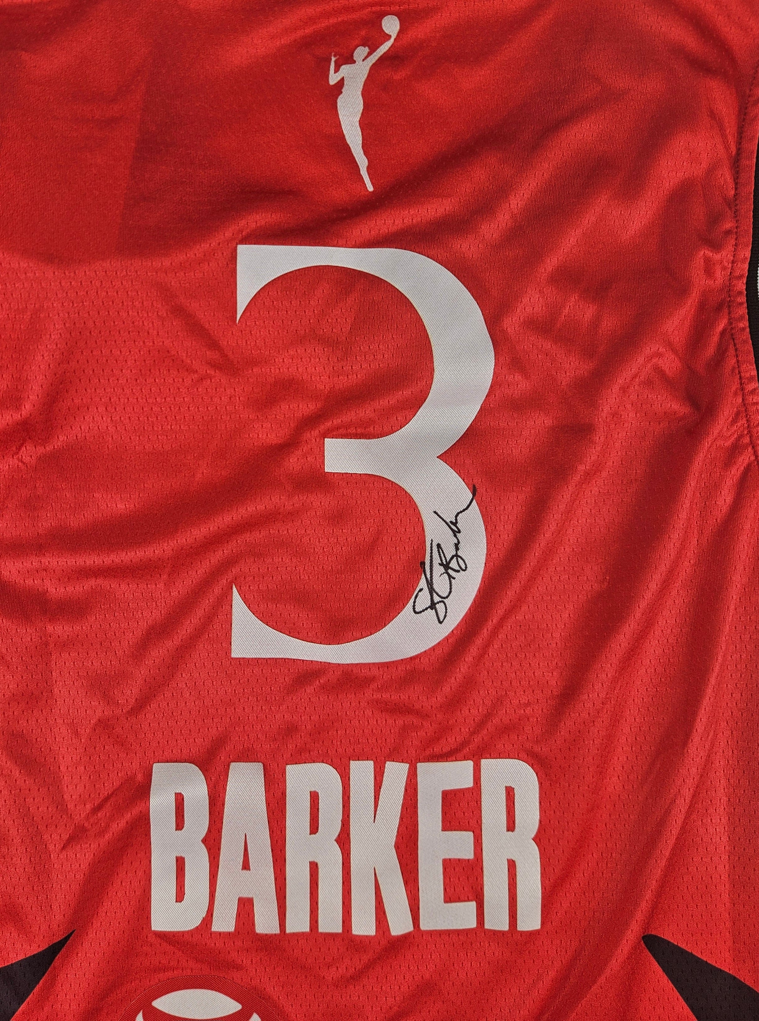 Sarah Ashlee Barker Signed Autographed Portland Fire Wnba Jersey