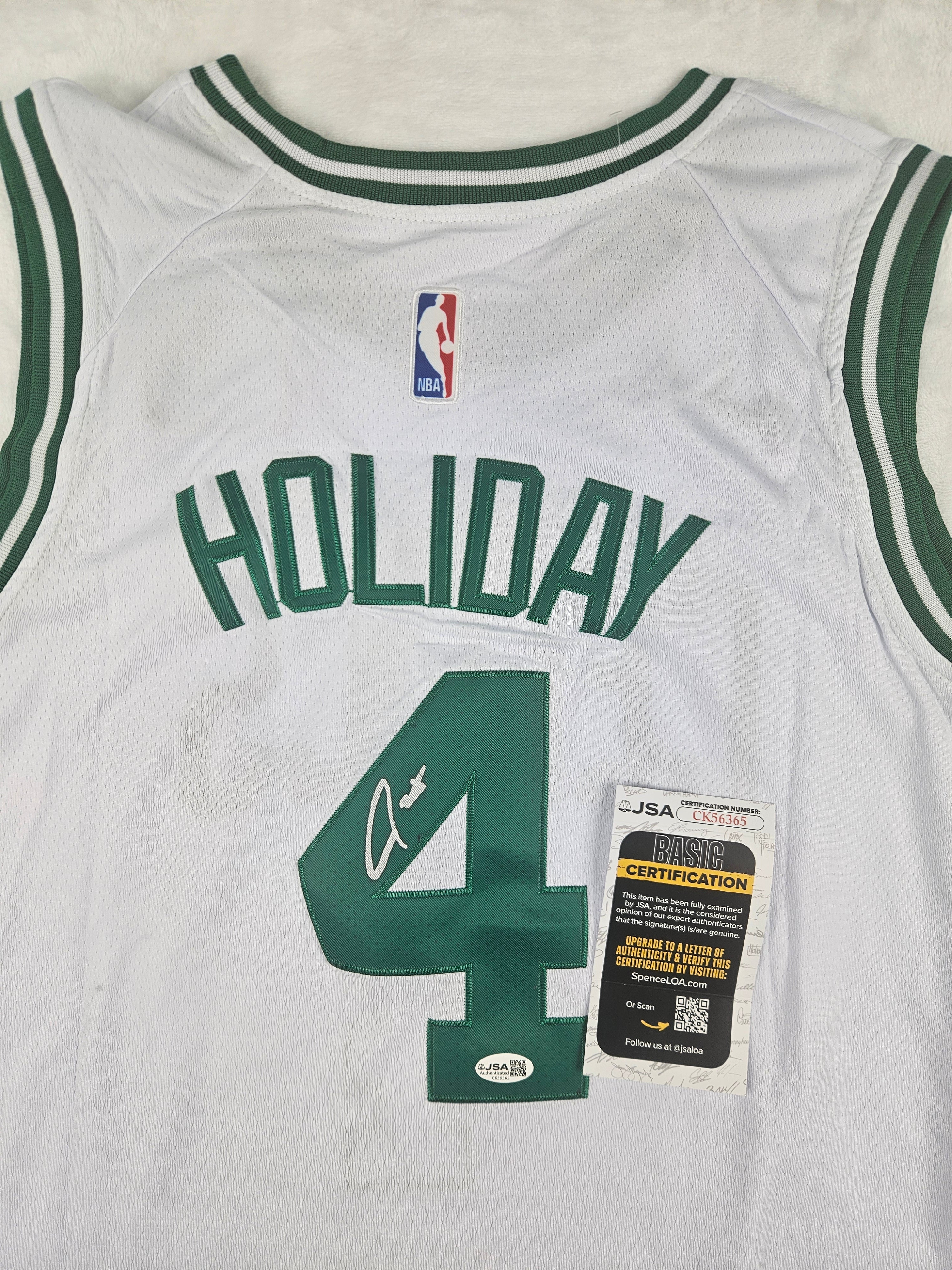 Jrue Holiday Signed Autographed Boston Celtics Jersey JSA COA