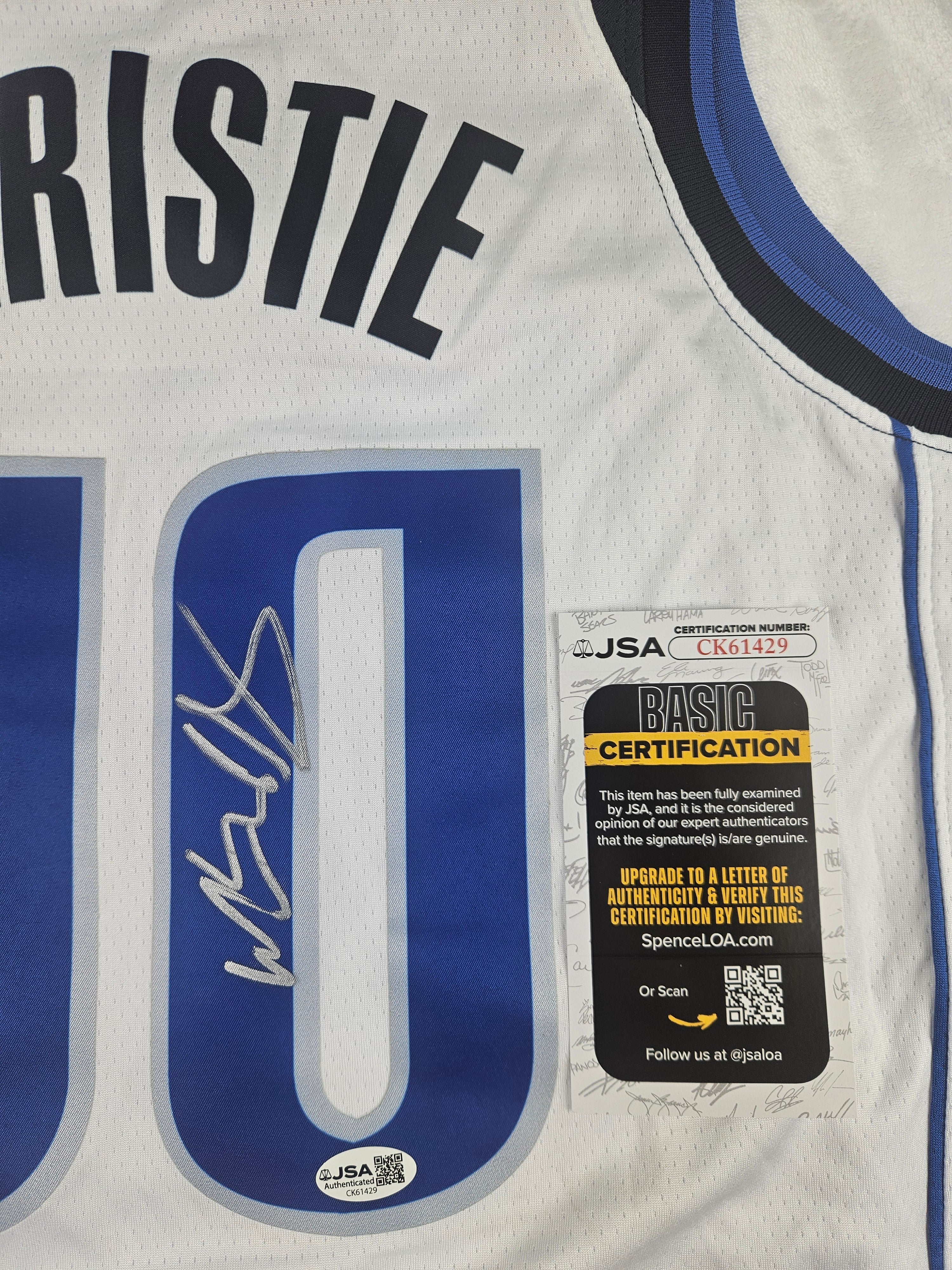 Max Christie Signed Autographed Dallas Mavericks Jersey JSA COA
