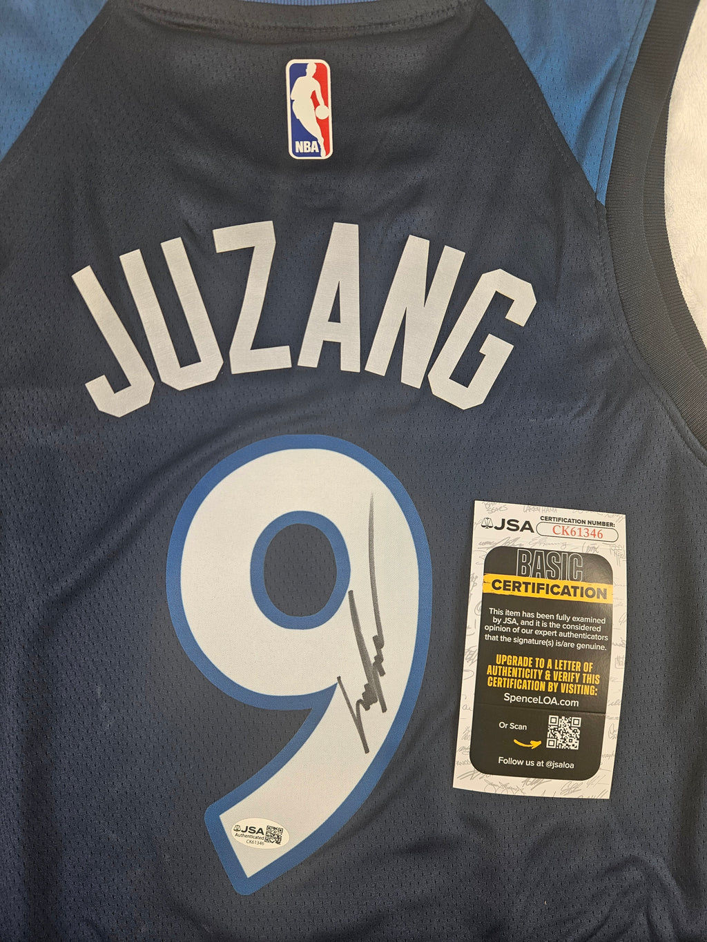 Johnny Juzang Signed Autographed Minnesota Timberwolves Jersey JSA COA