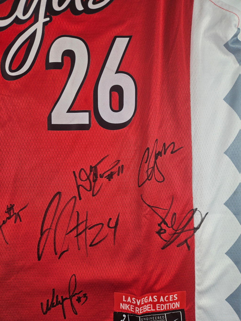 Las Vegas Aces 2026 Team Signed Autographed Jersey - Chelsea Gray Jewell Loyd