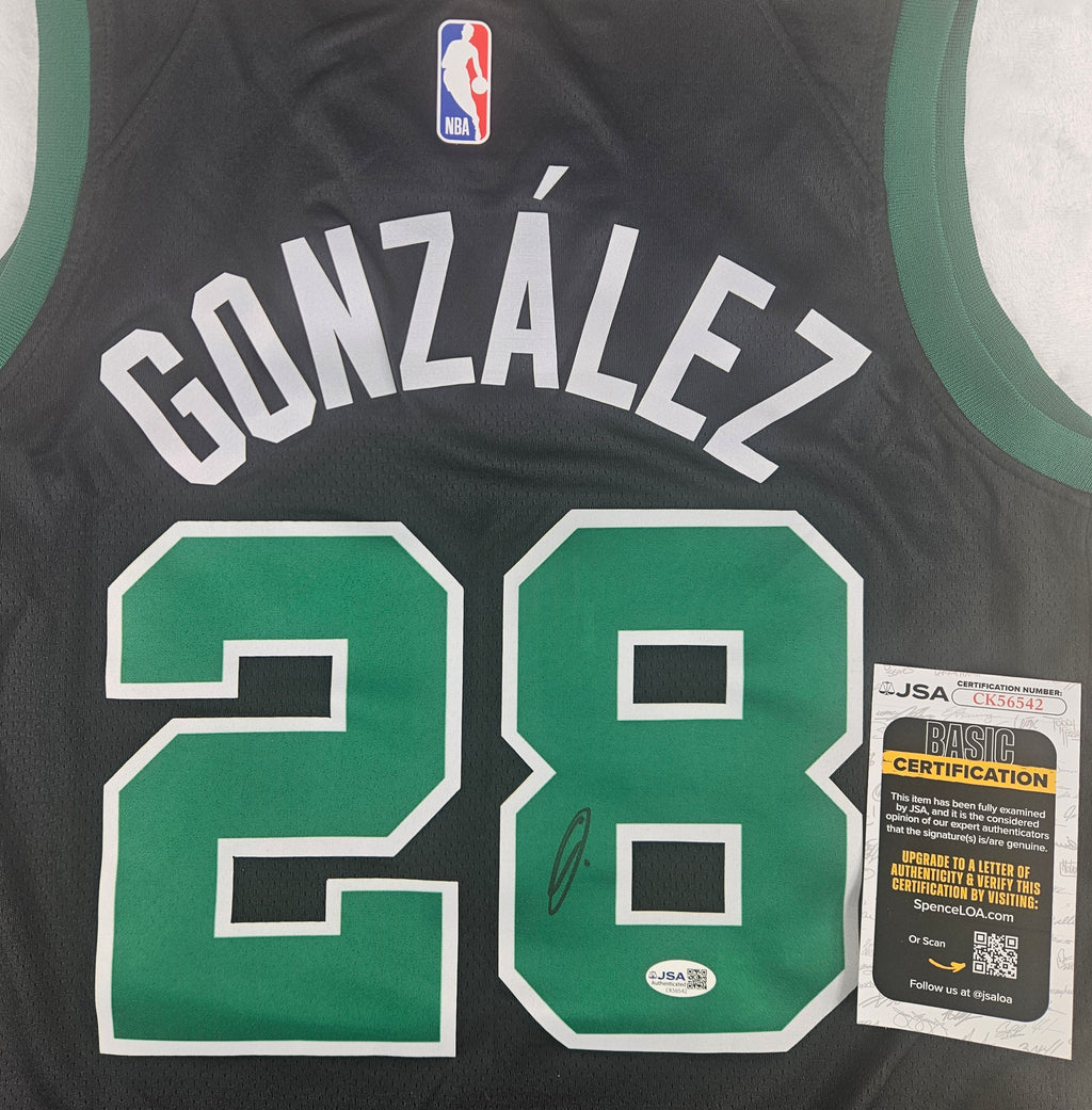 Hugo Gonzalez Signed Autographed Boston Celtics Jersey JSA COA
