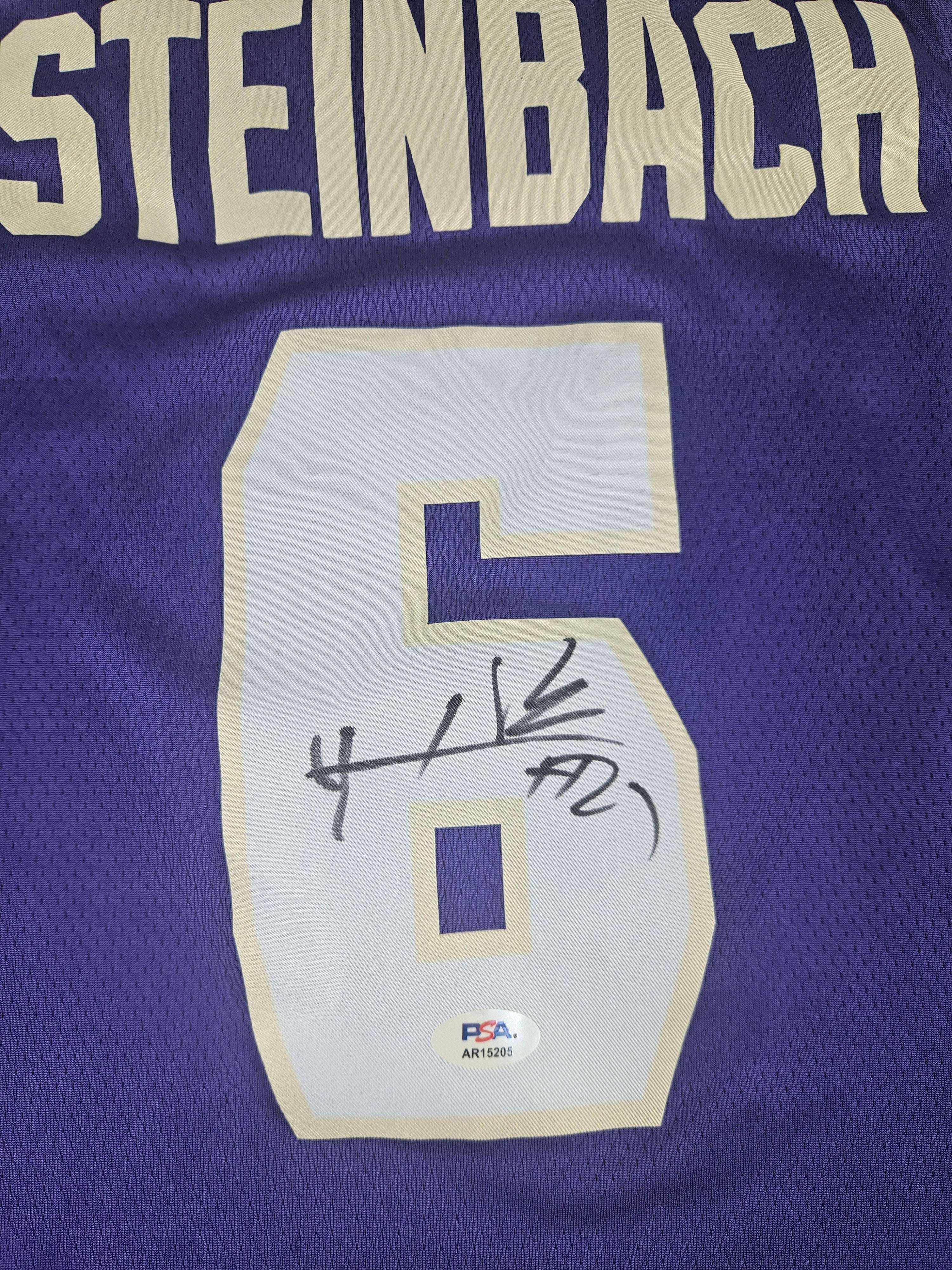 Hannes Steinbach Signed Autographed Washington Huskies Jersey PSA Certified
