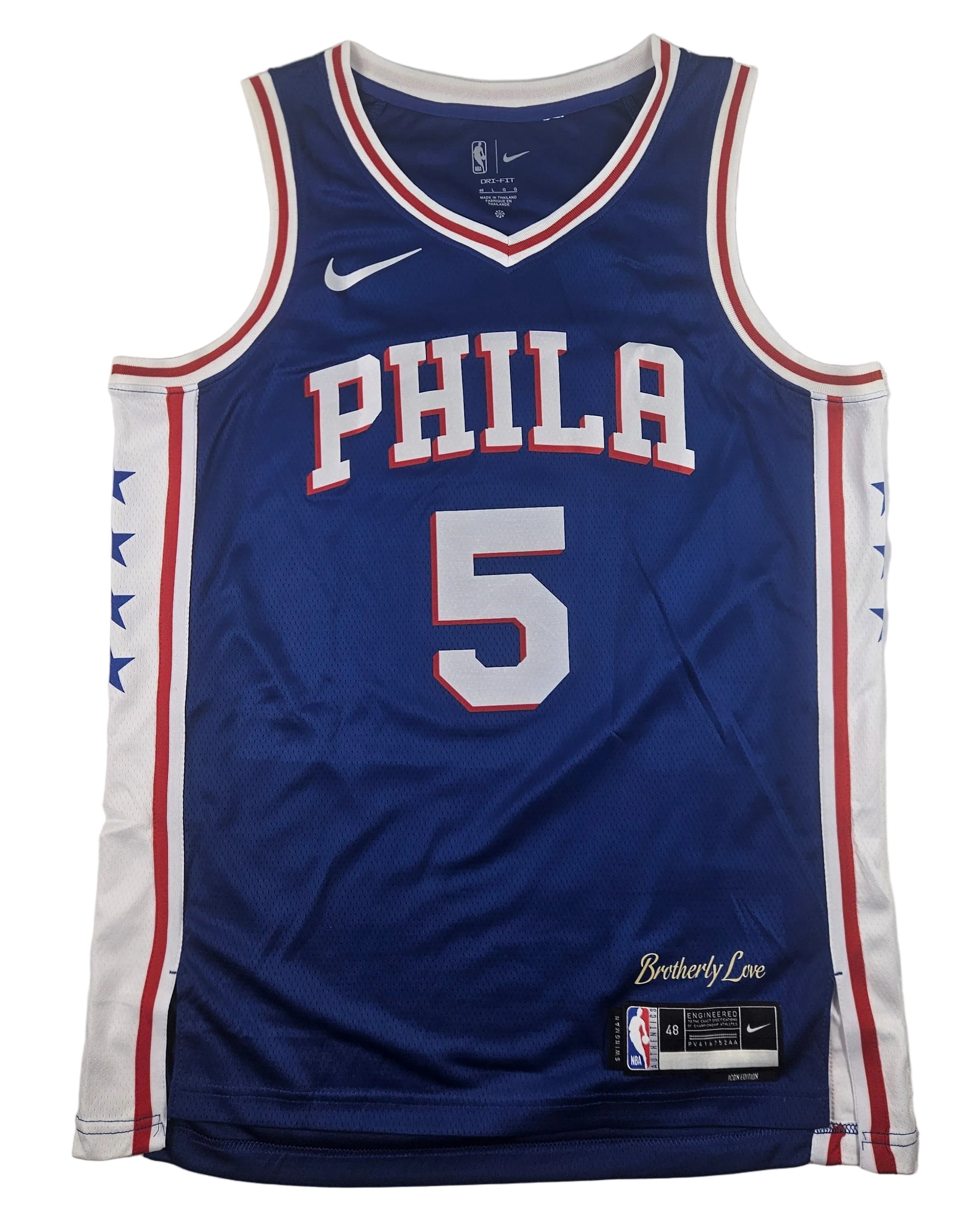 Quentin Grimes Signed Autographed Philadelphia 76ers Blue Jersey JSA COA