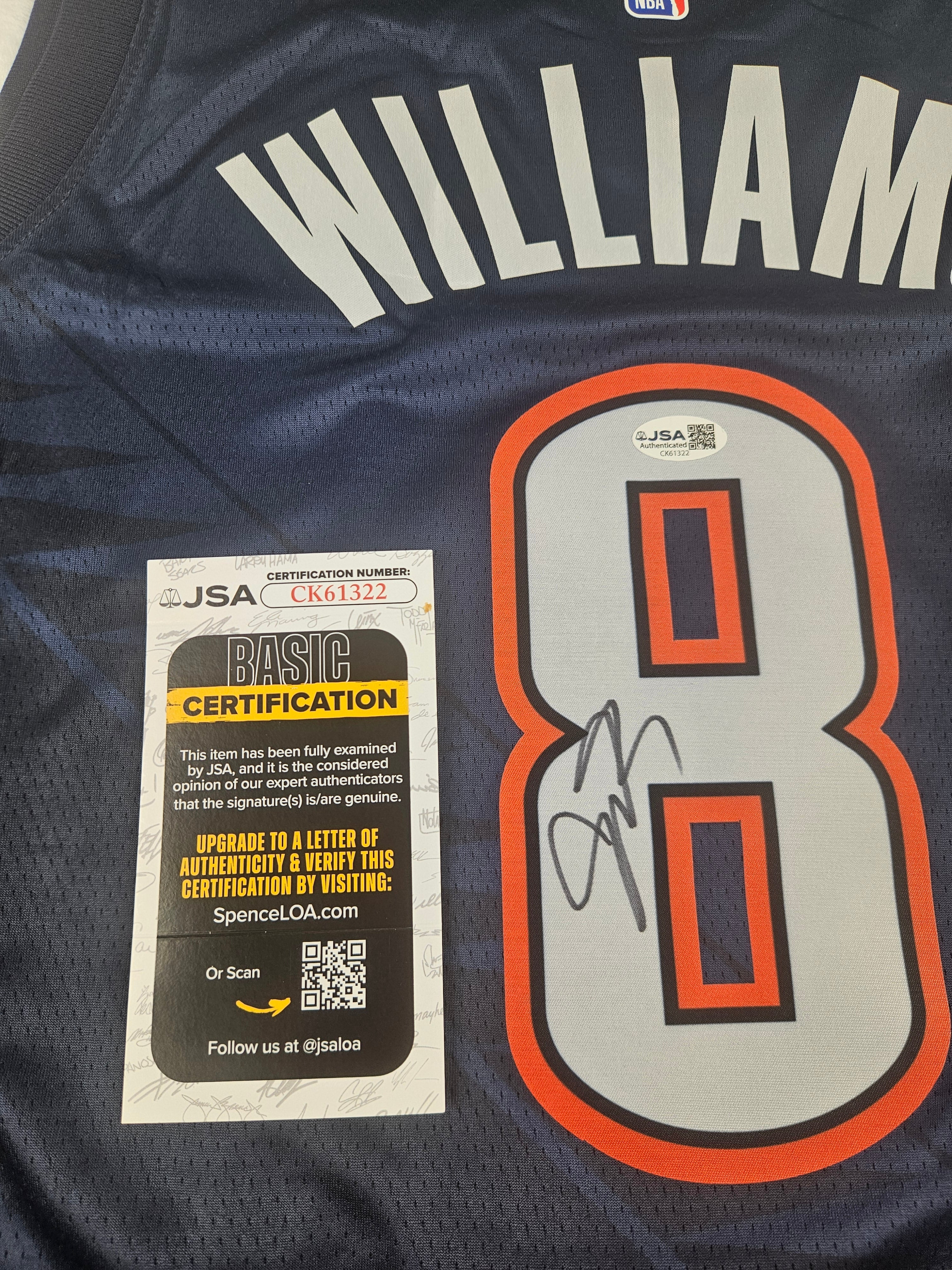 Jalen Williams Signed Autographed Oklahoma City Thunder Blue Jersey JSA COA