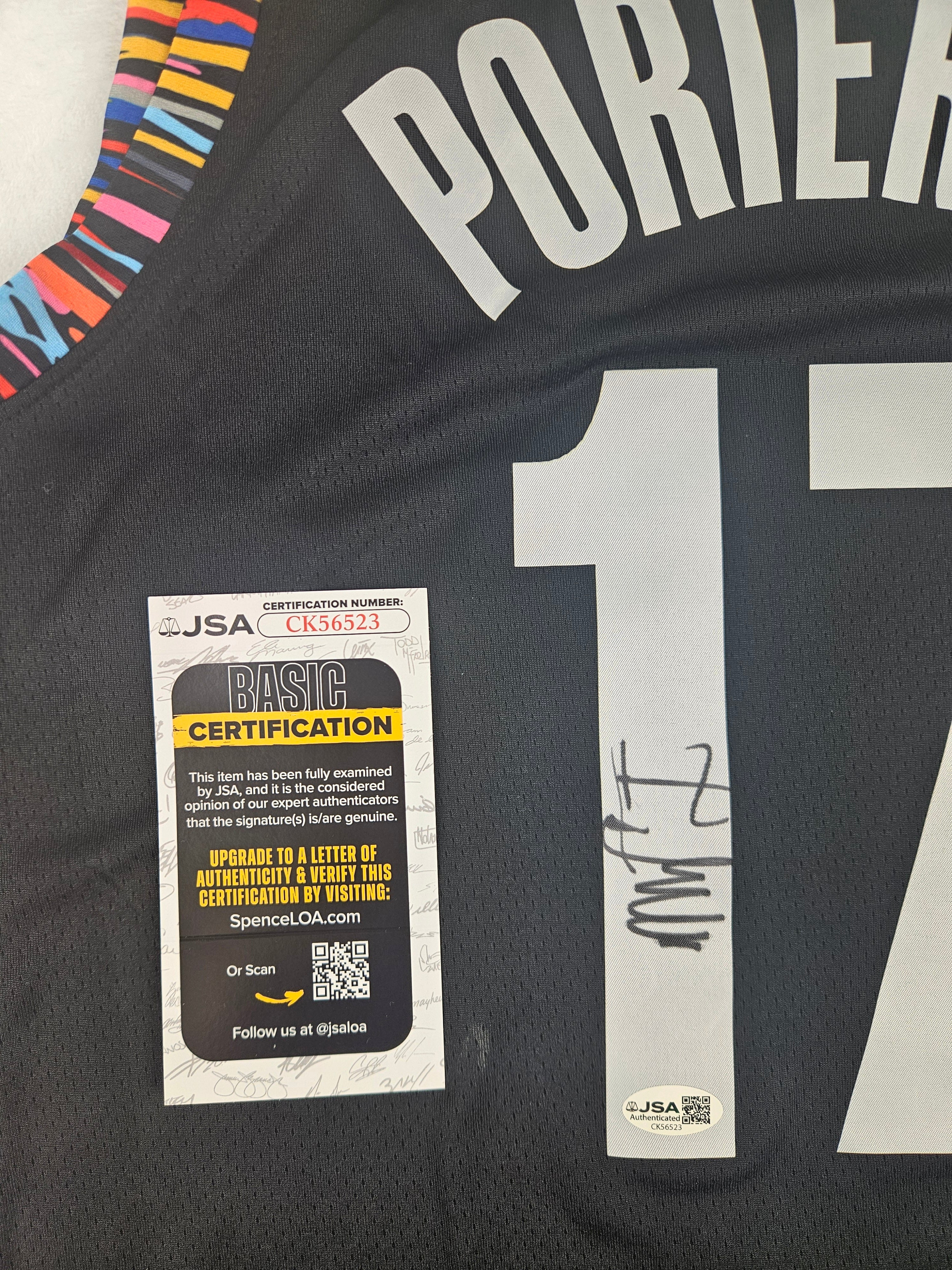 Michael Porter Jr. Signed Autographed Nets Black Jersey JSA COA