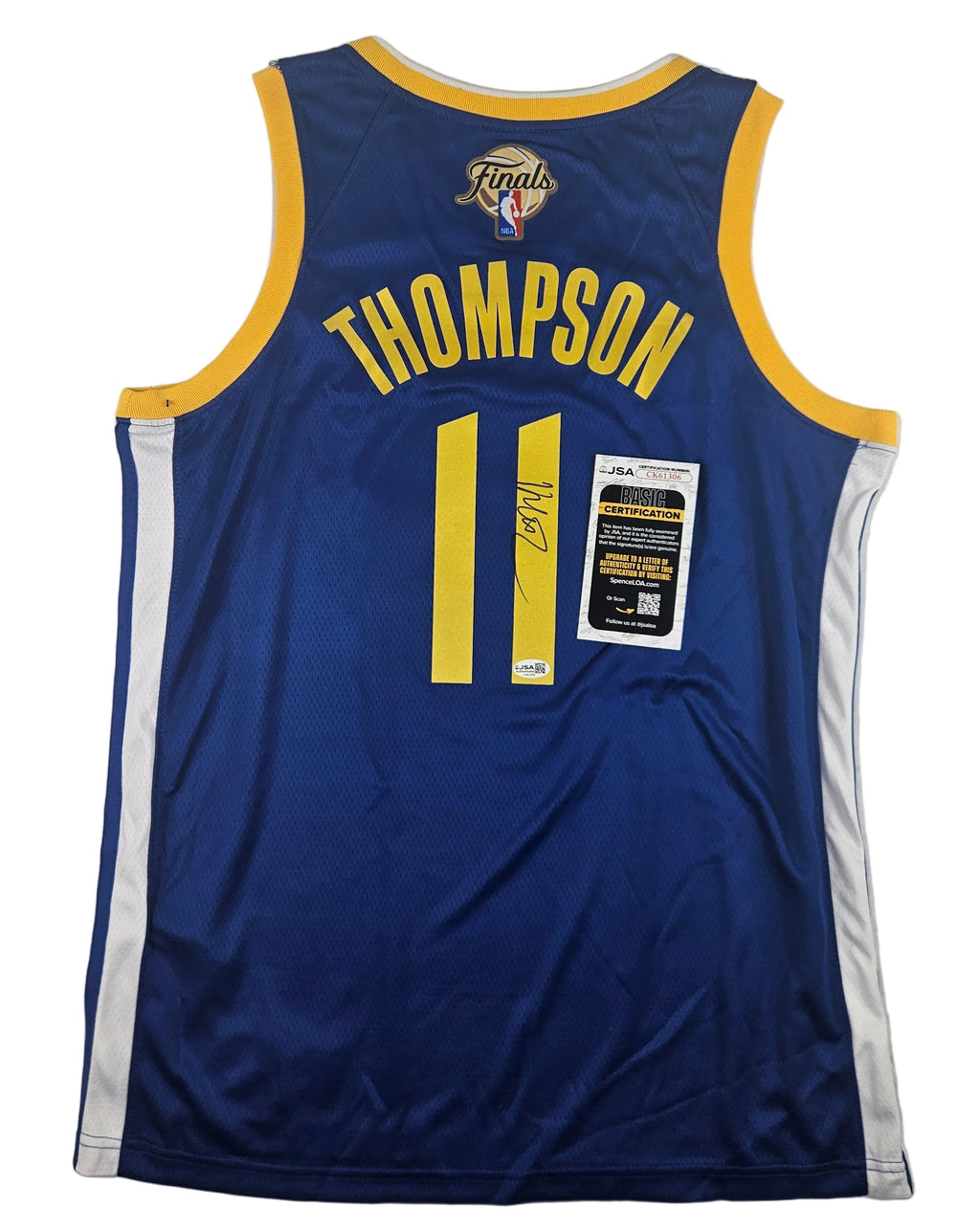 Klay Thompson Signed Autographed Golden State Warriors Blue Jersey JSA COA