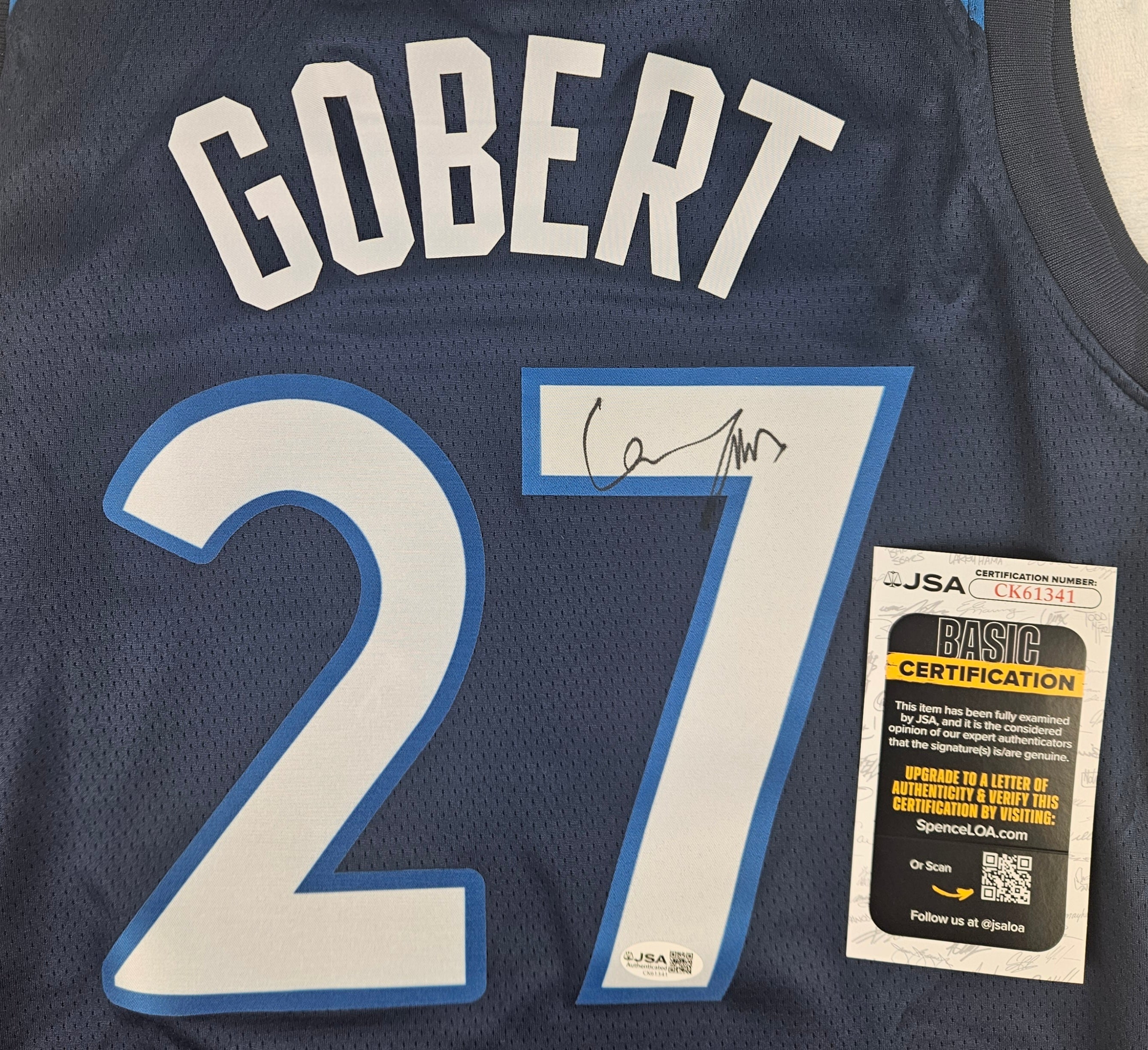 Rudy Gobert Signed Autographed Minnesota Timberwolves Jersey JSA COA
